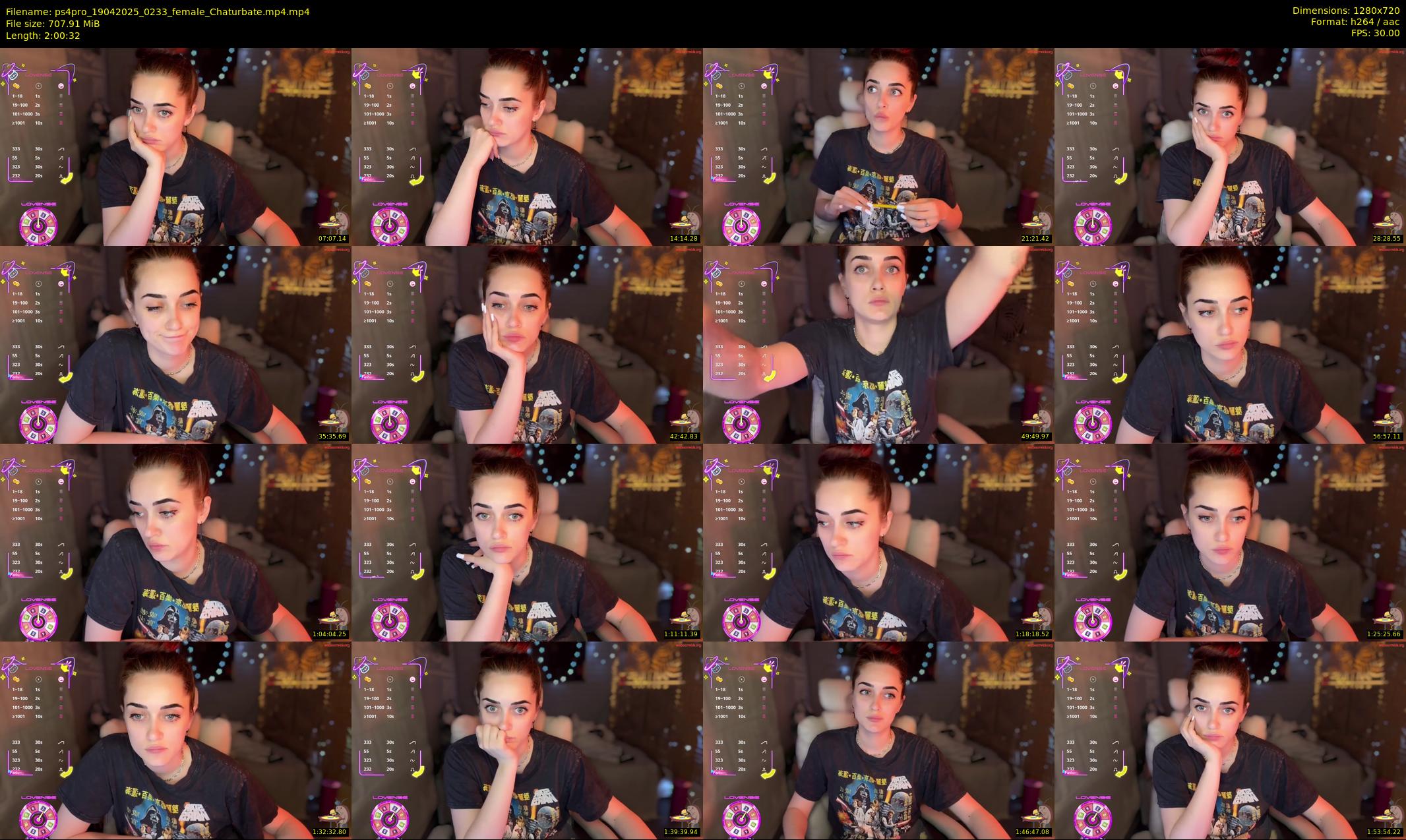 ps4pro — 121 minute Chaturbate female cam show recording, 720p, Apr 19, 2025