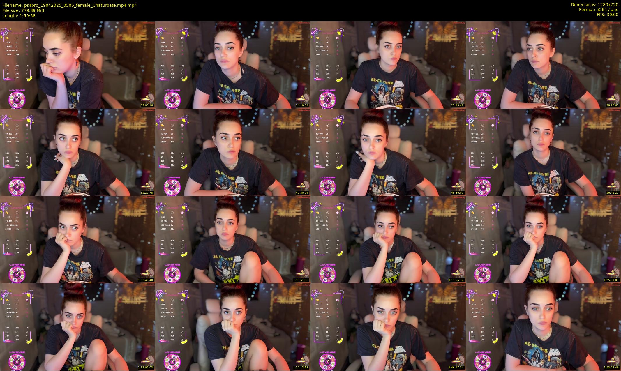 ps4pro — 120 minute Chaturbate female cam show recording, 720p, Apr 19, 2025