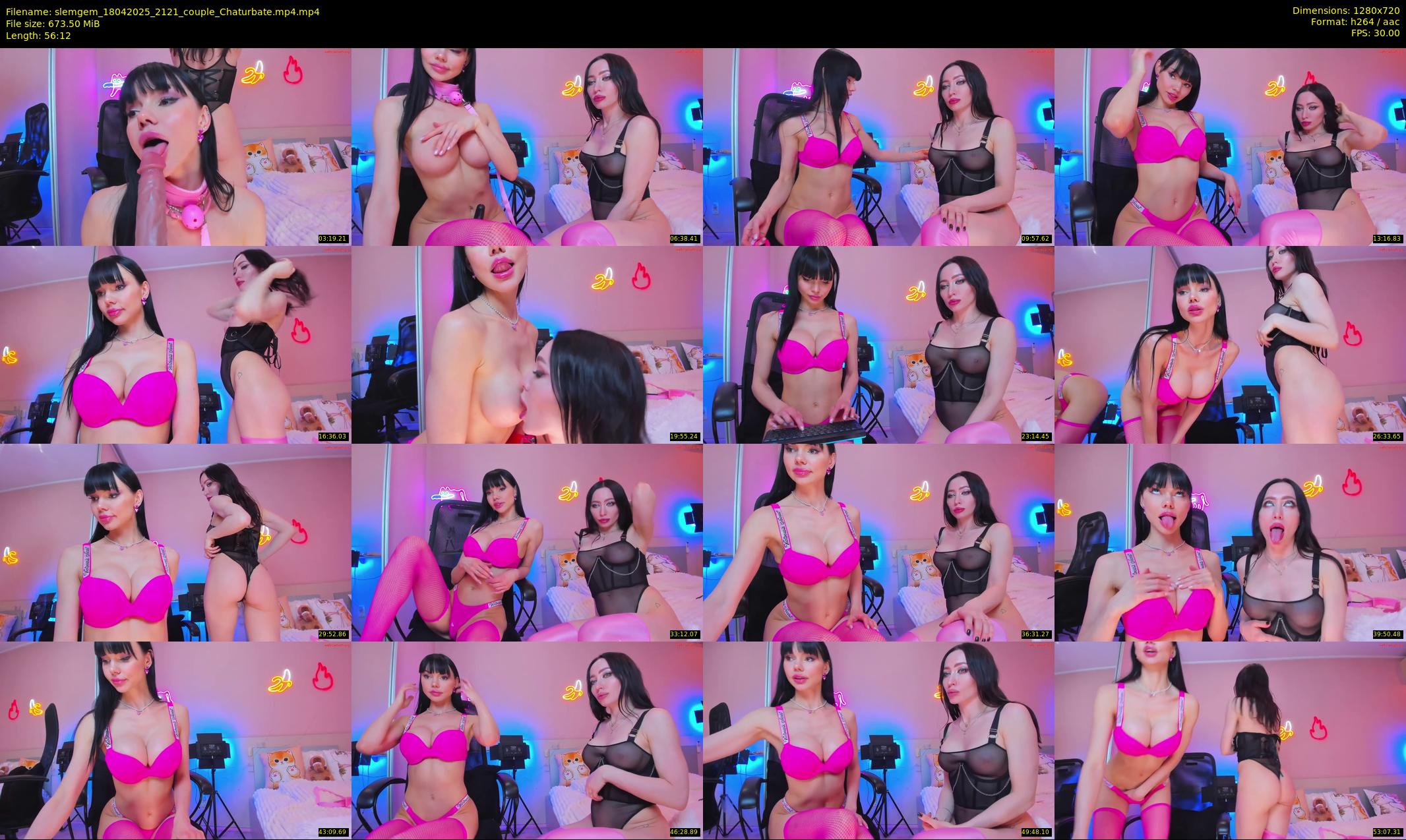 slemgem — 57 minute Chaturbate couple cam show recording, 720p, Apr 18, 2025