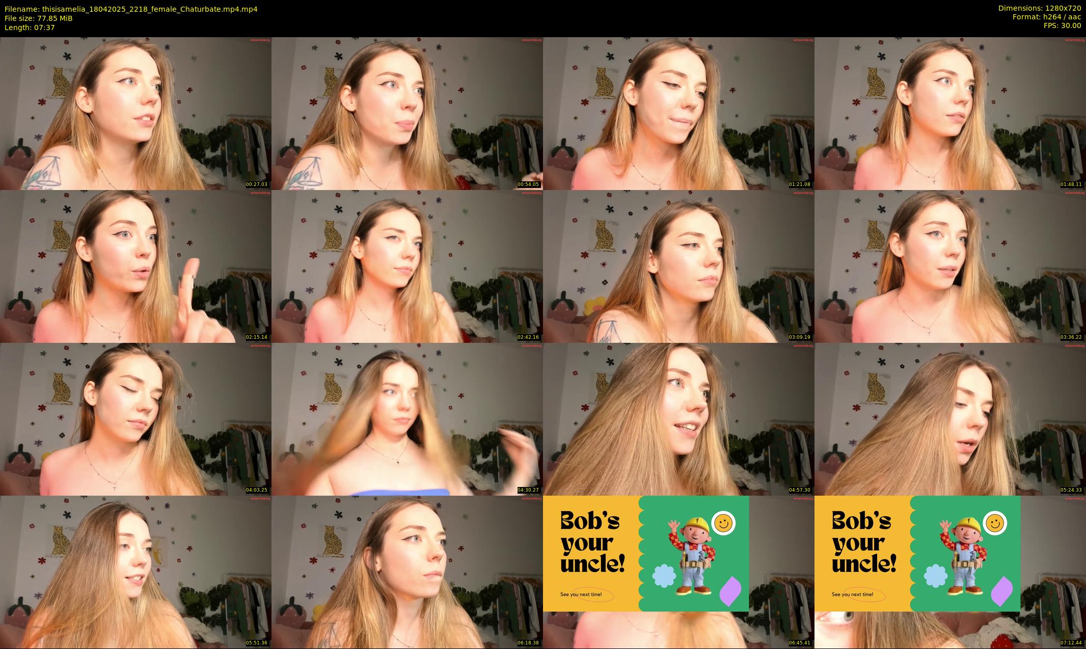 thisisamelia — 8 minute Chaturbate female cam show recording, 720p, Apr 18, 2025