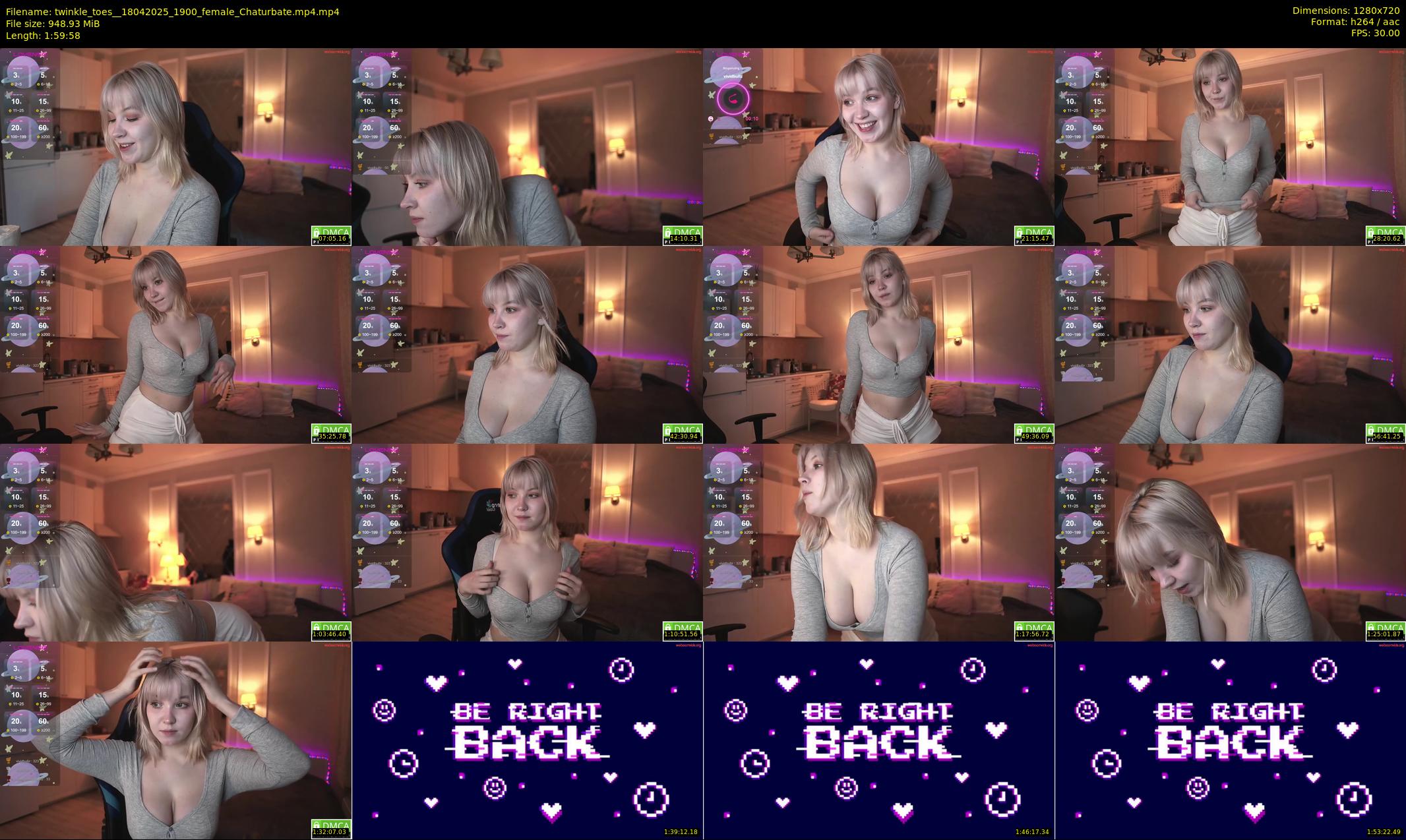 twinkle_toes_ — 120 minute Chaturbate female cam show recording, 720p, Apr 18, 2025