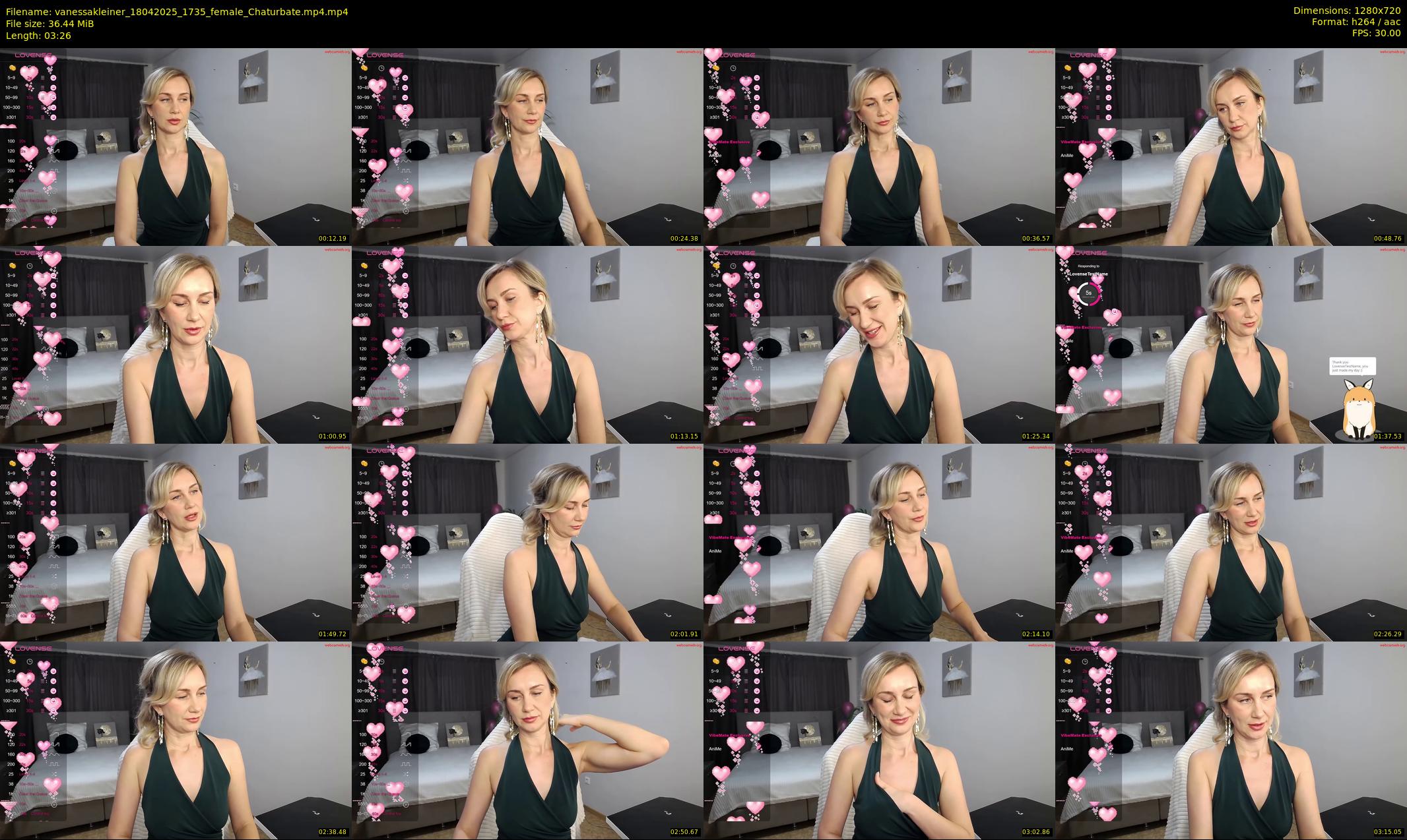 vanessakleiner — 4 minute Chaturbate female cam show recording, 720p, Apr 18, 2025