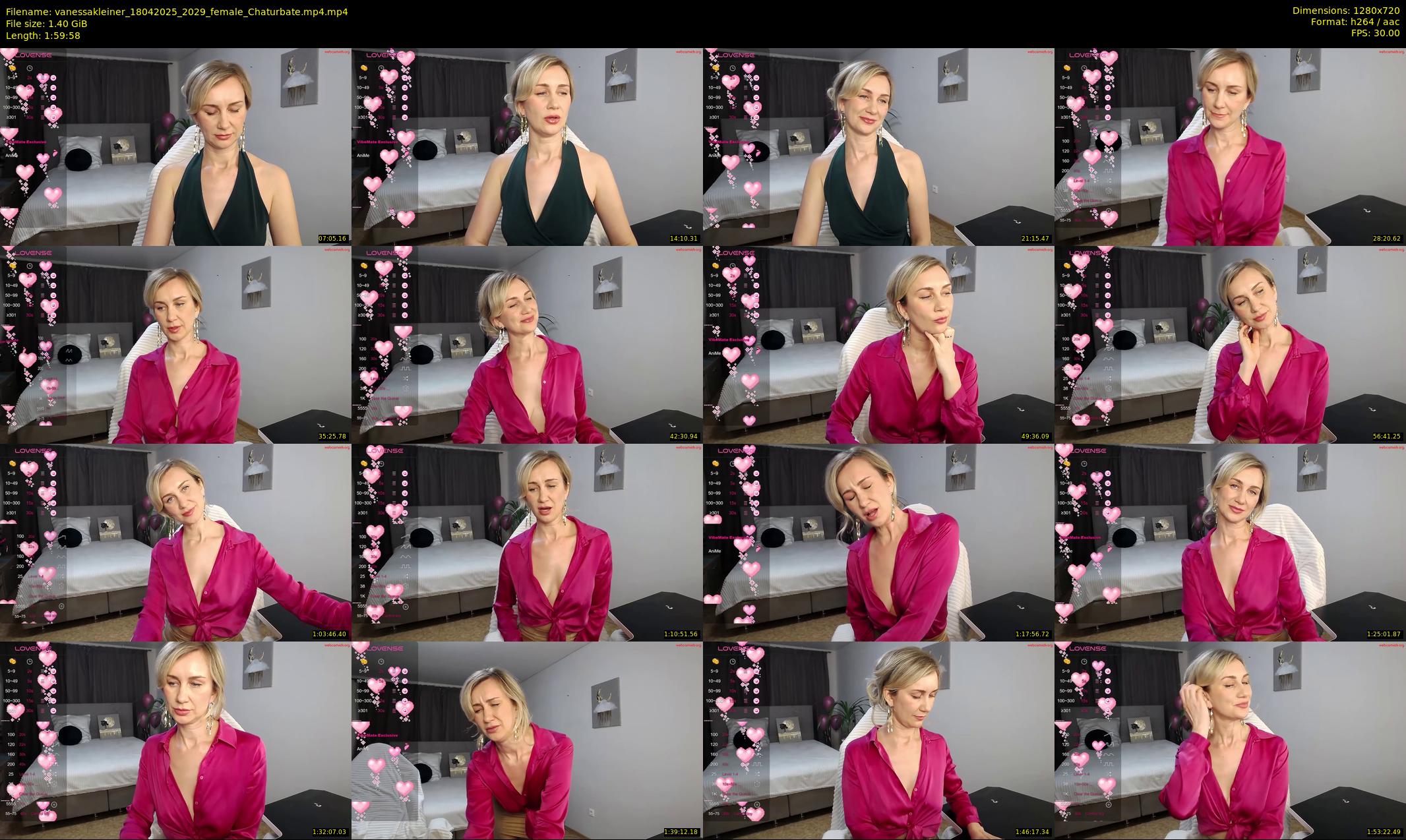 vanessakleiner — 120 minute Chaturbate female cam show recording, 720p, Apr 18, 2025