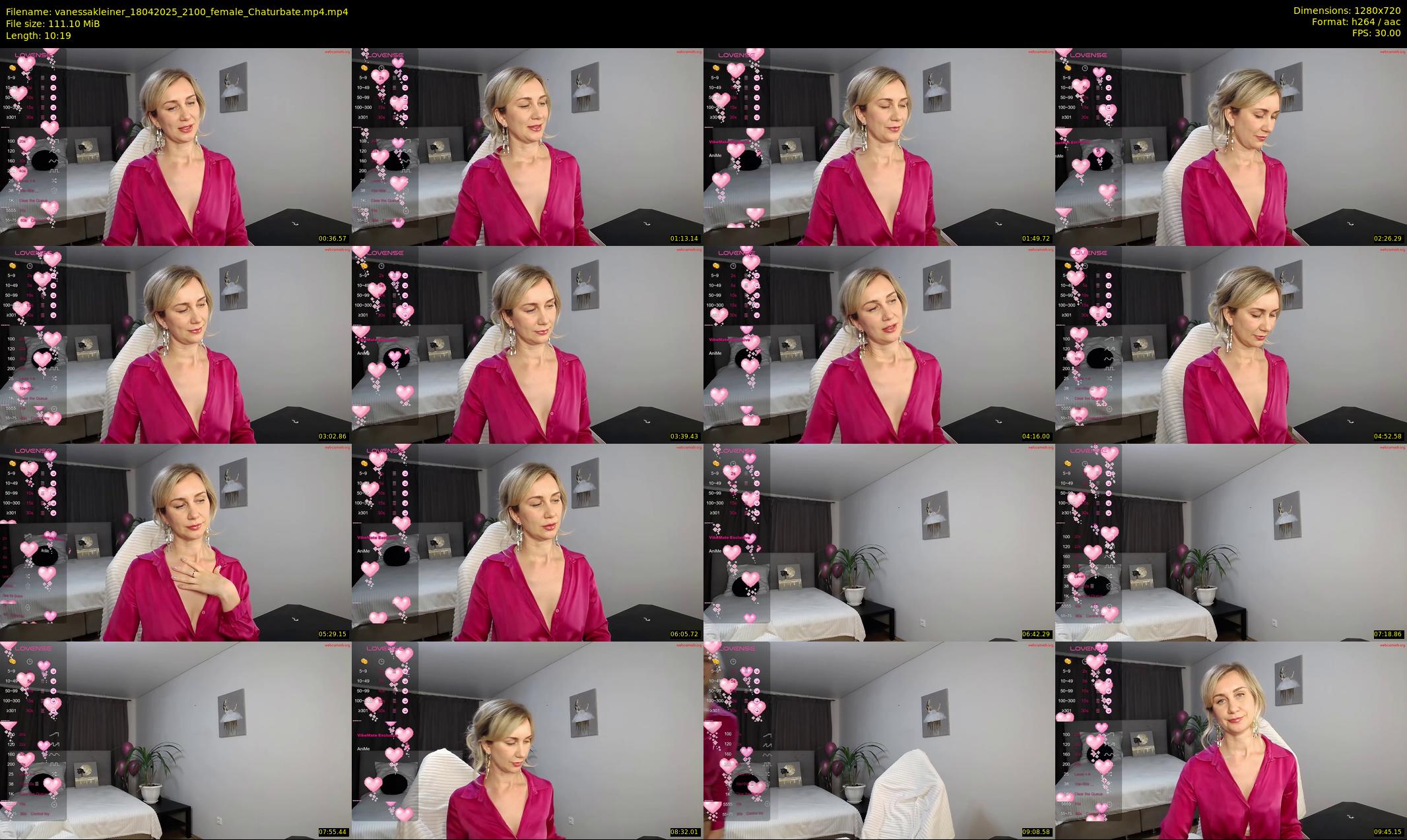 vanessakleiner — 11 minute Chaturbate female cam show recording, 720p, Apr 18, 2025