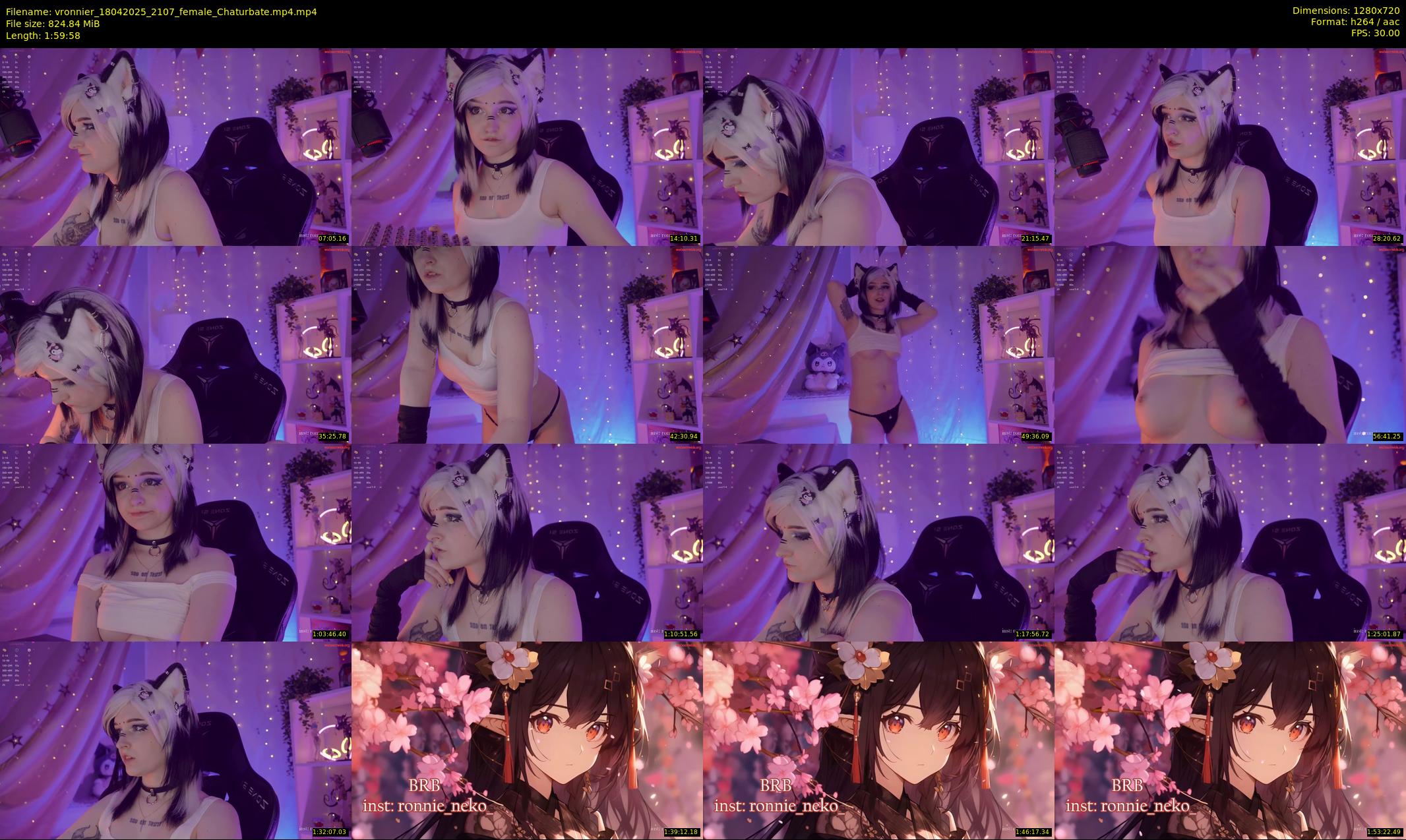 vronnier — 120 minute Chaturbate female cam show recording, 720p, Apr 18, 2025