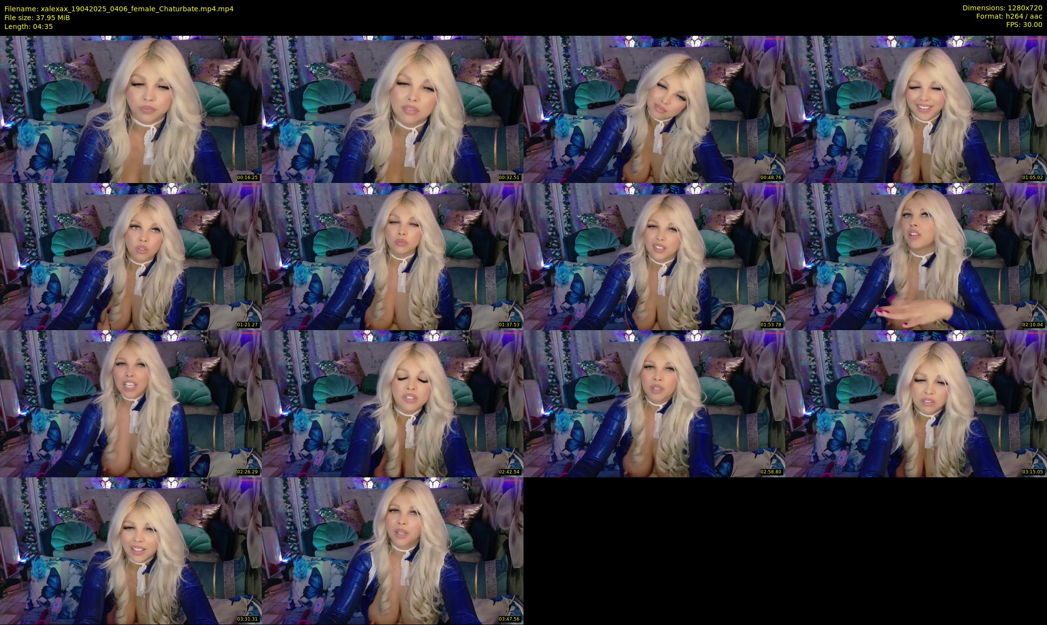 xalexax — 5 minute Chaturbate female cam show recording, 720p, Apr 19, 2025