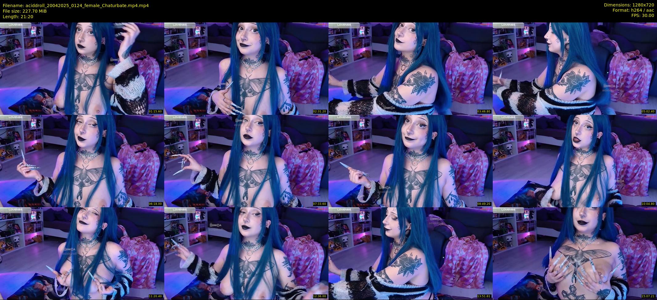 aciddroll — 22 minute Chaturbate female cam show recording, 720p, Apr 20, 2025