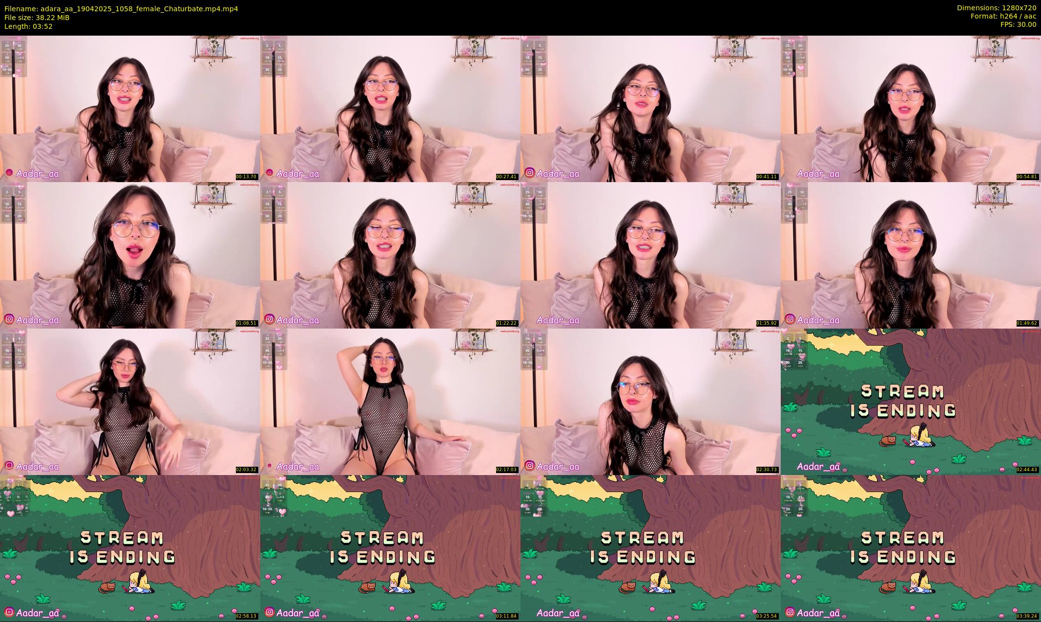 adara_aa — 4 minute Chaturbate female cam show recording, 720p, Apr 19, 2025