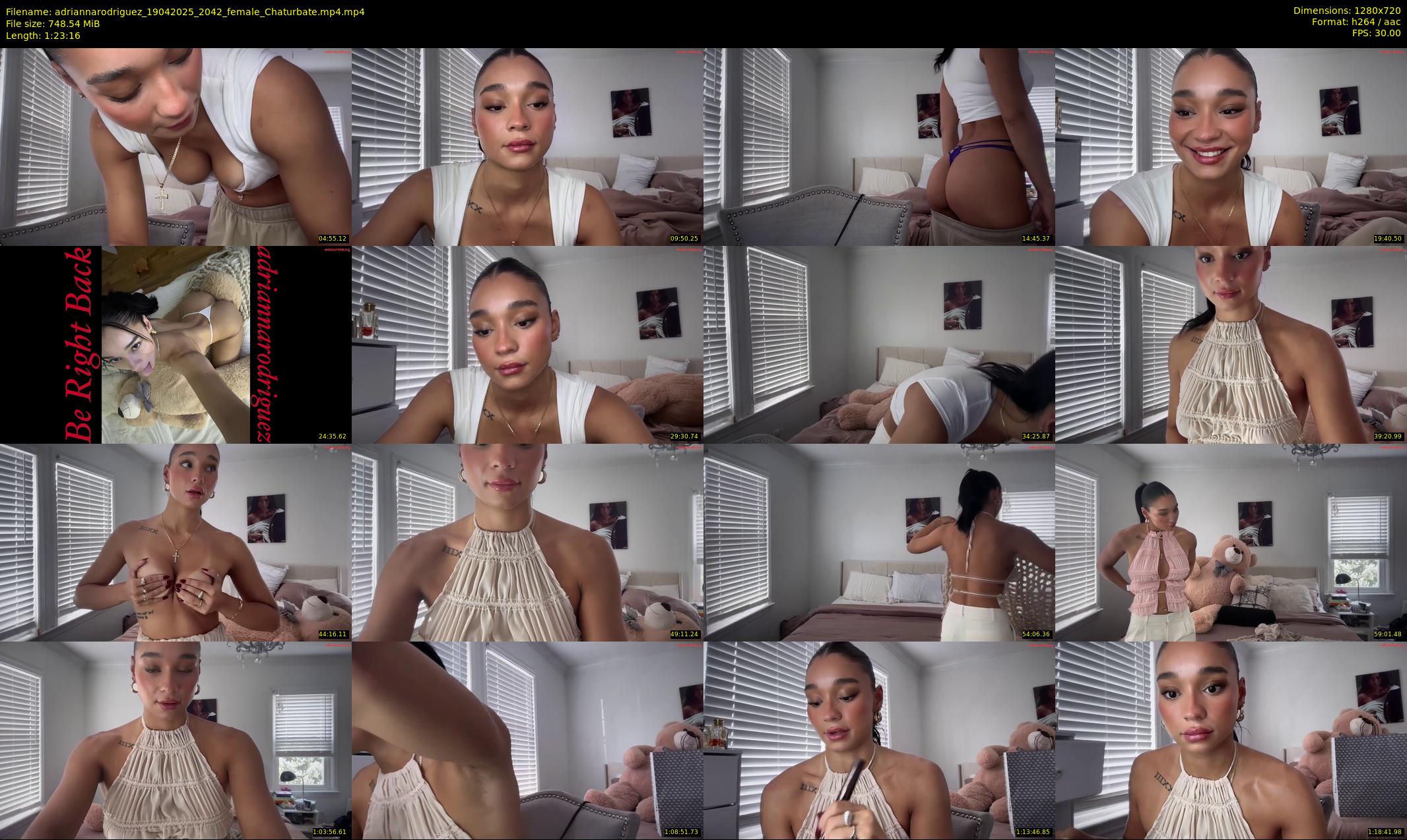 adriannarodriguez — 84 minute Chaturbate female cam show recording, 720p, Apr 19, 2025