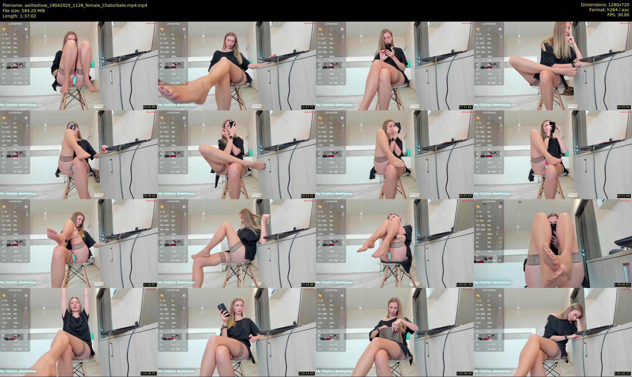 aelitashaw — 98 minute Chaturbate female cam show recording, 720p, Apr 19, 2025