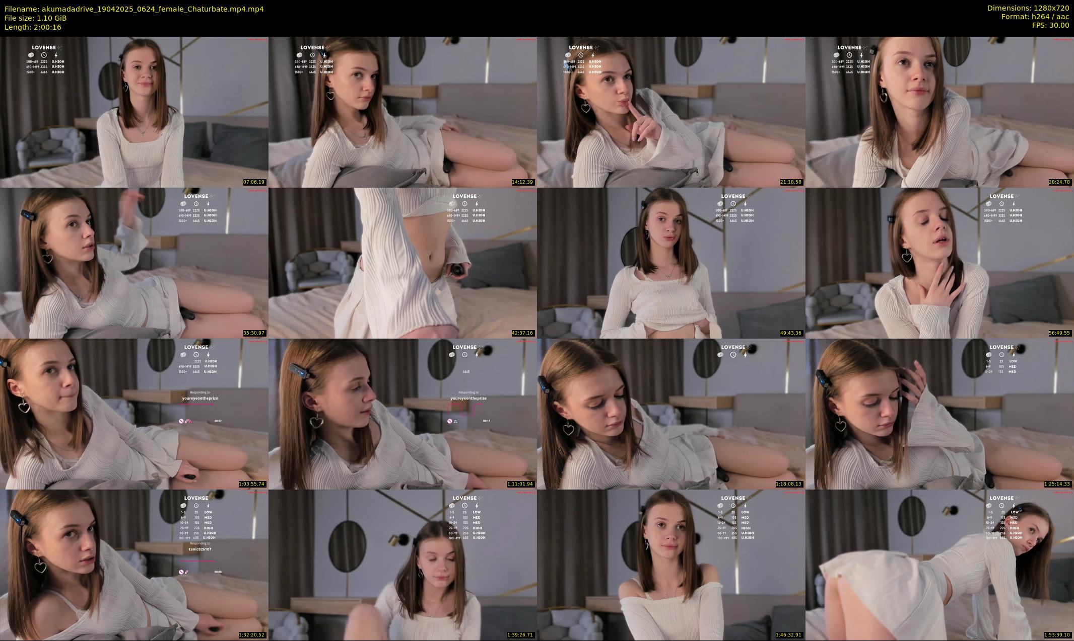 akumadadrive — 121 minute Chaturbate female cam show recording, 720p, Apr 19, 2025