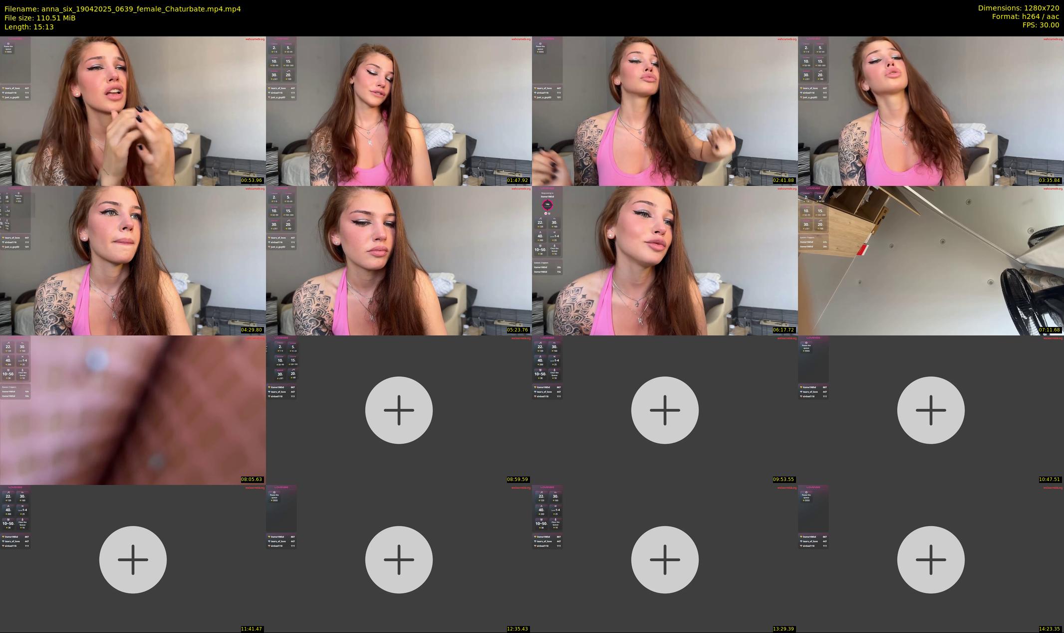 anna_six — 16 minute Chaturbate female cam show recording, 720p, Apr 19, 2025