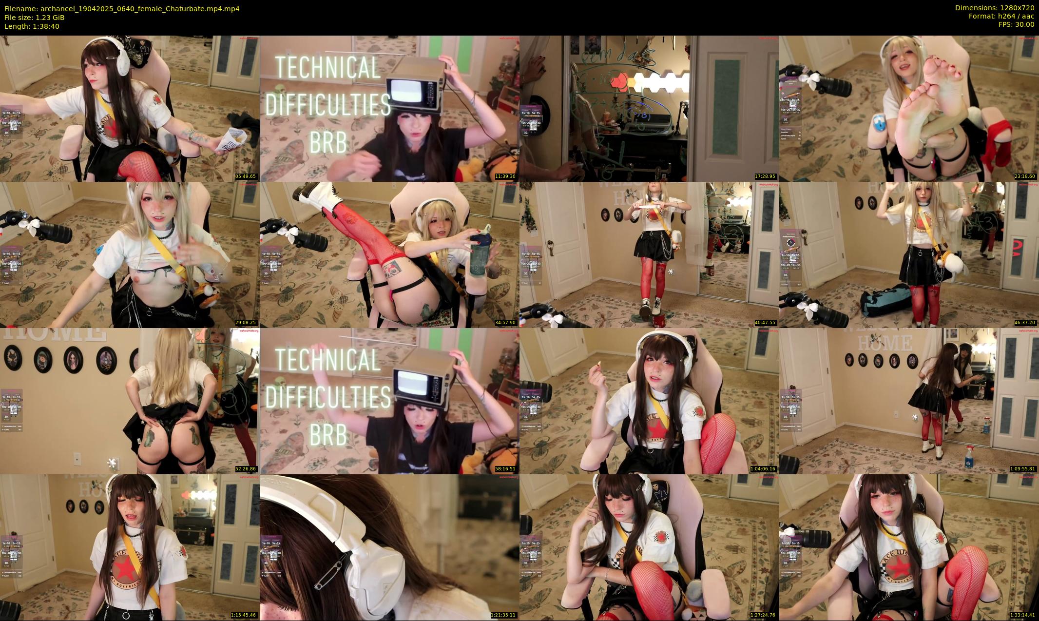 archancel — 99 minute Chaturbate female cam show recording, 720p, Apr 19, 2025