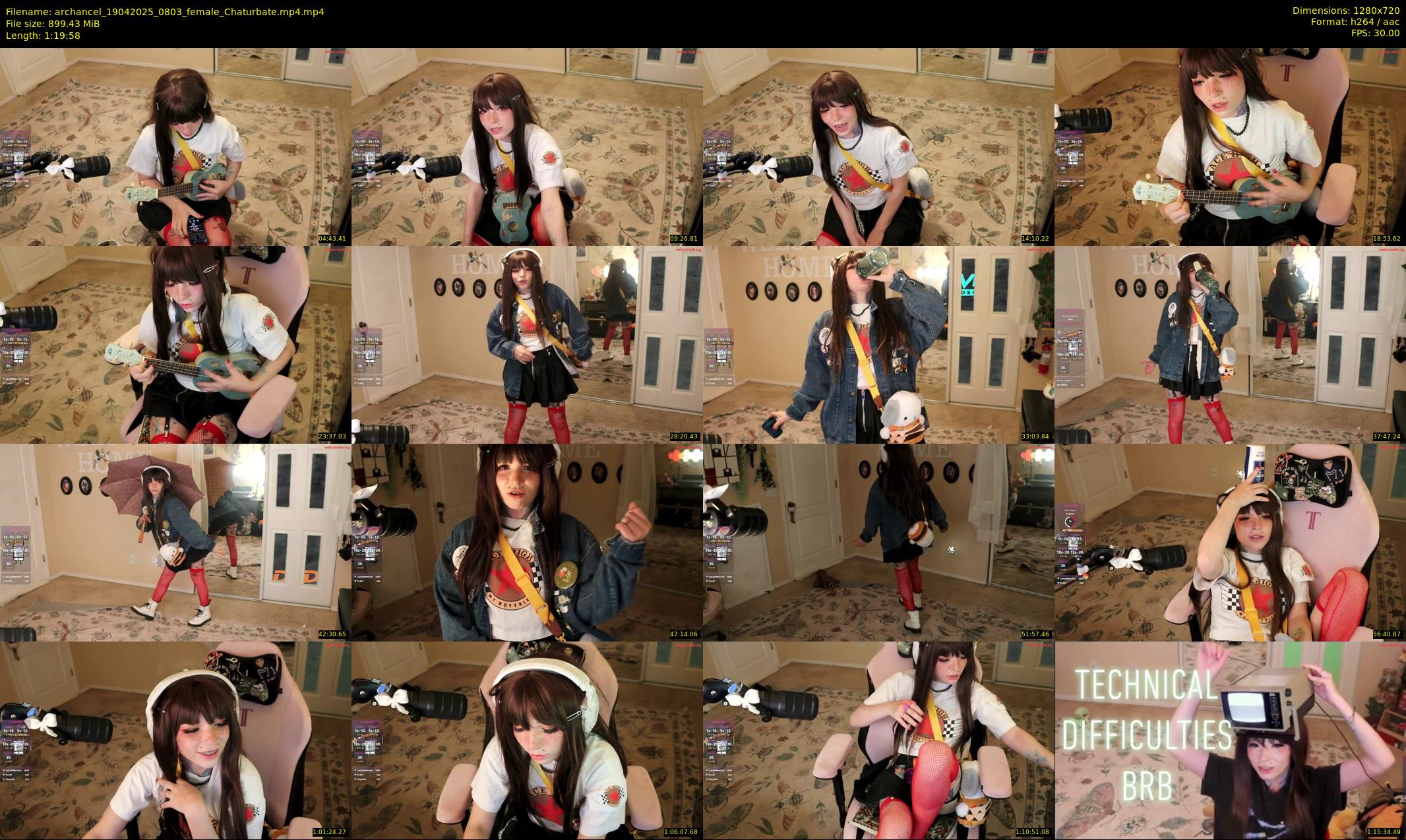 archancel — 80 minute Chaturbate female cam show recording, 720p, Apr 19, 2025