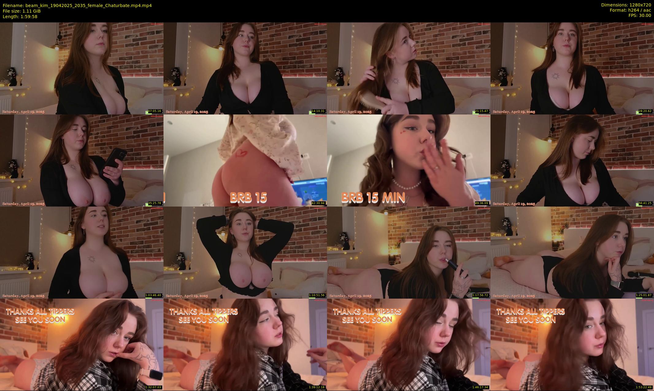 beam_kim — 120 minute Chaturbate female cam show recording, 720p, Apr 19, 2025