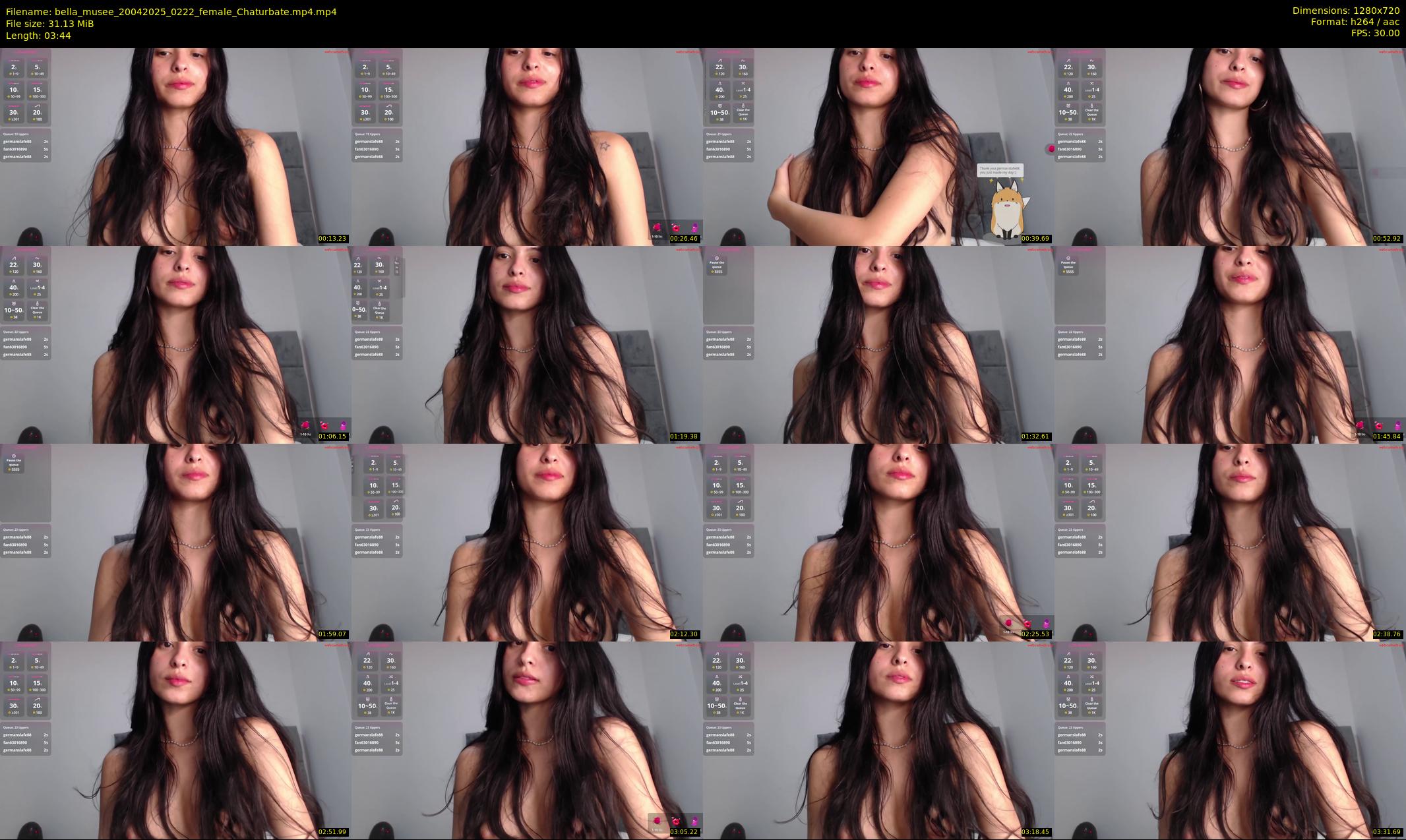 bella_musee — 4 minute Chaturbate female cam show recording, 720p, Apr 20, 2025