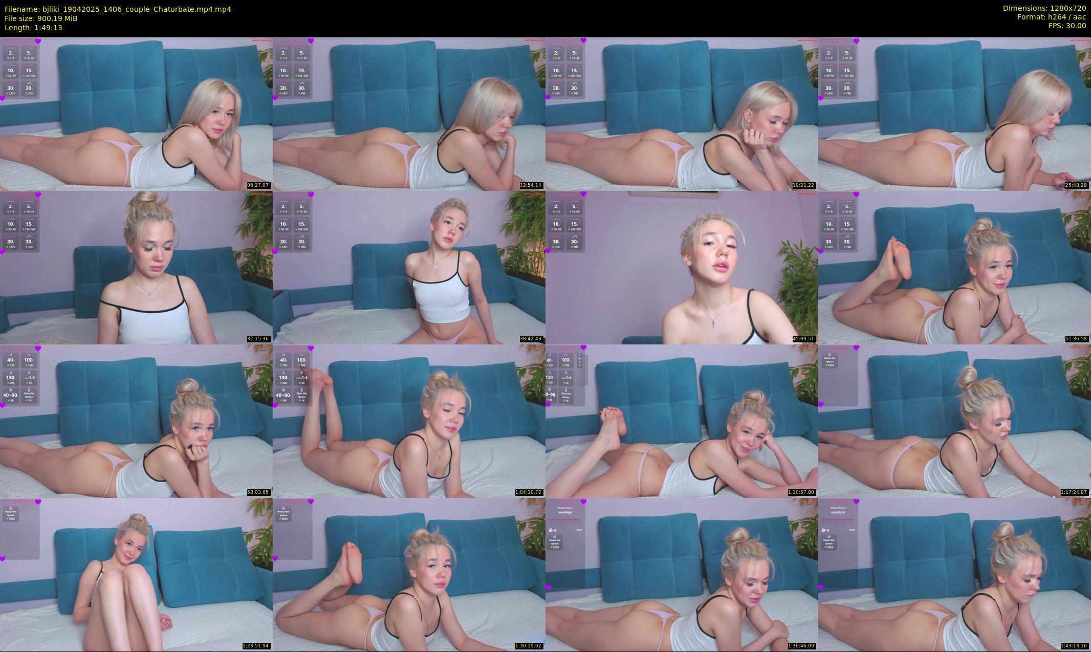 bjliki — 110 minute Chaturbate couple cam show recording, 720p, Apr 19, 2025