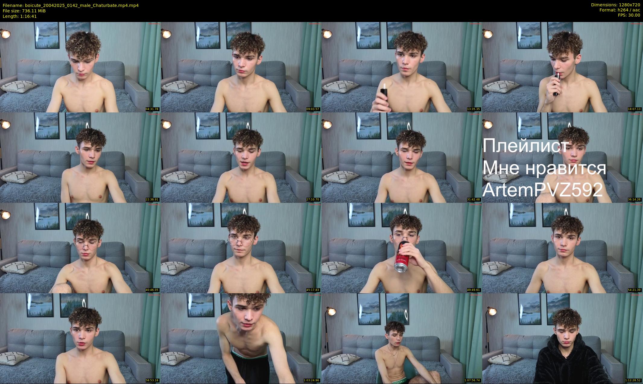 boicute — 77 minute Chaturbate male cam show recording, 720p, Apr 20, 2025