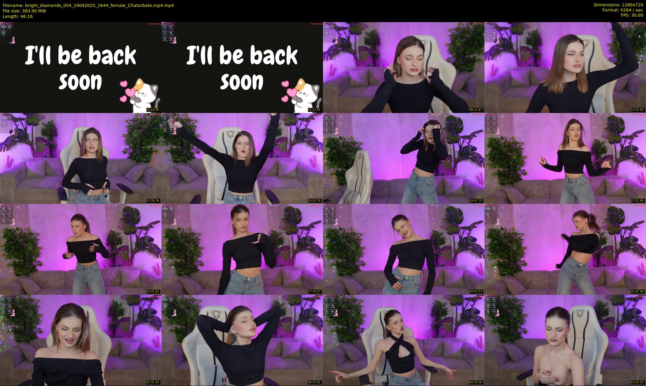 bright_diamonds_054 — 47 minute Chaturbate couple cam show recording, 720p, Apr 19, 2025