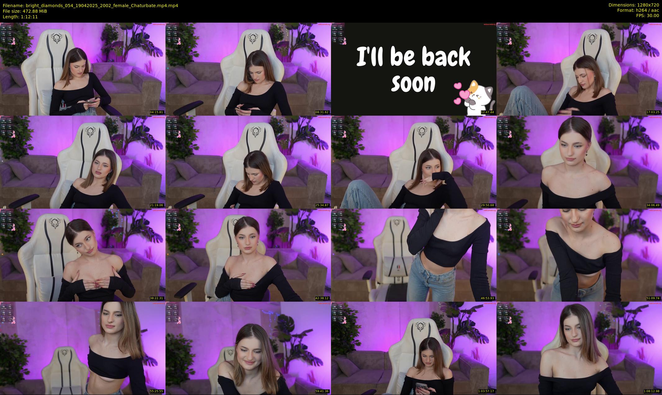 bright_diamonds_054 — 73 minute Chaturbate couple cam show recording, 720p, Apr 19, 2025