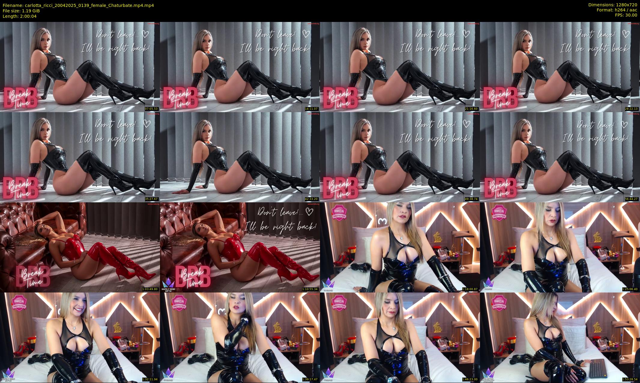carlotta_ricci — 121 minute Chaturbate female cam show recording, 720p, Apr 20, 2025