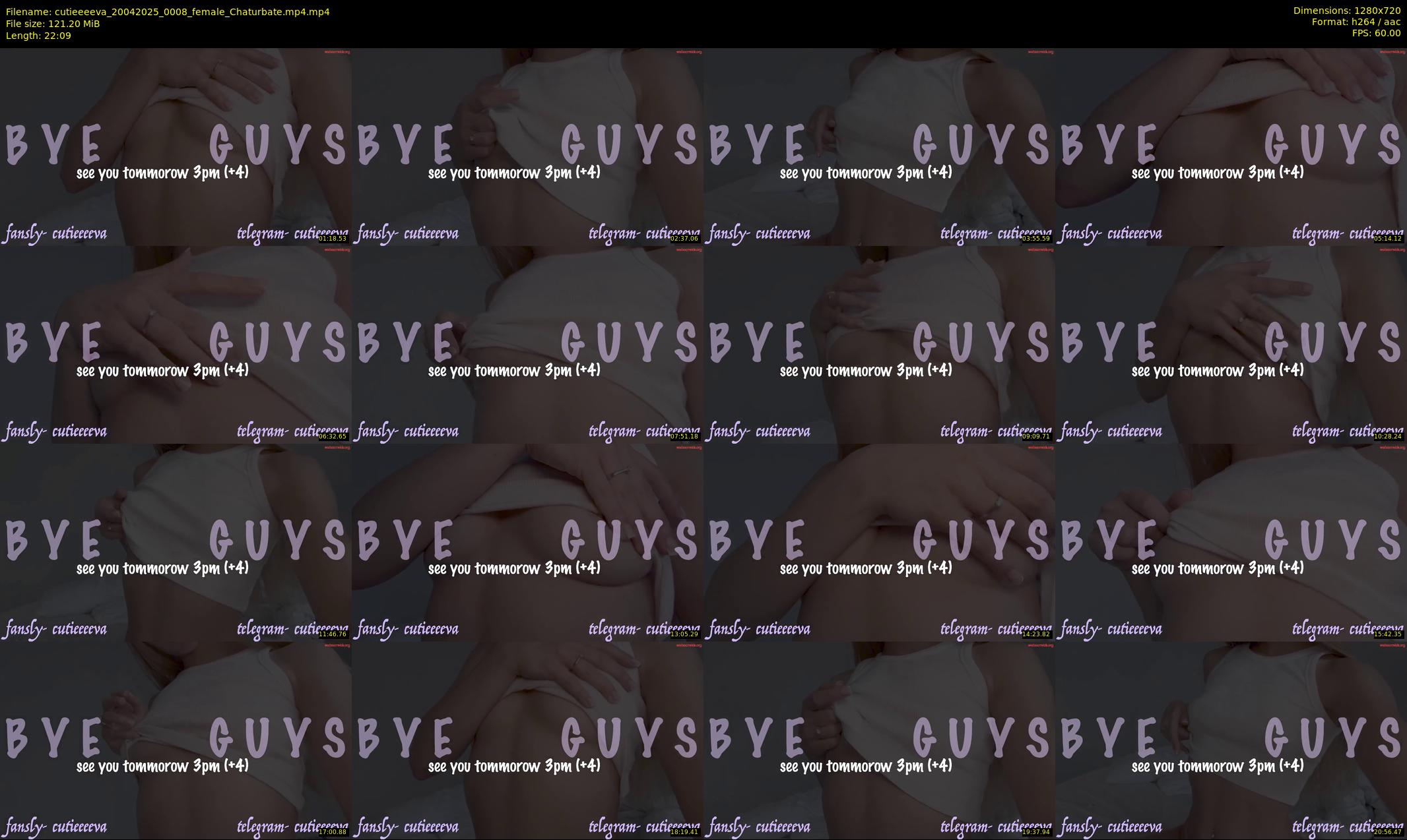 cutieeeeva — 23 minute Chaturbate female cam show recording, 720p, Apr 20, 2025