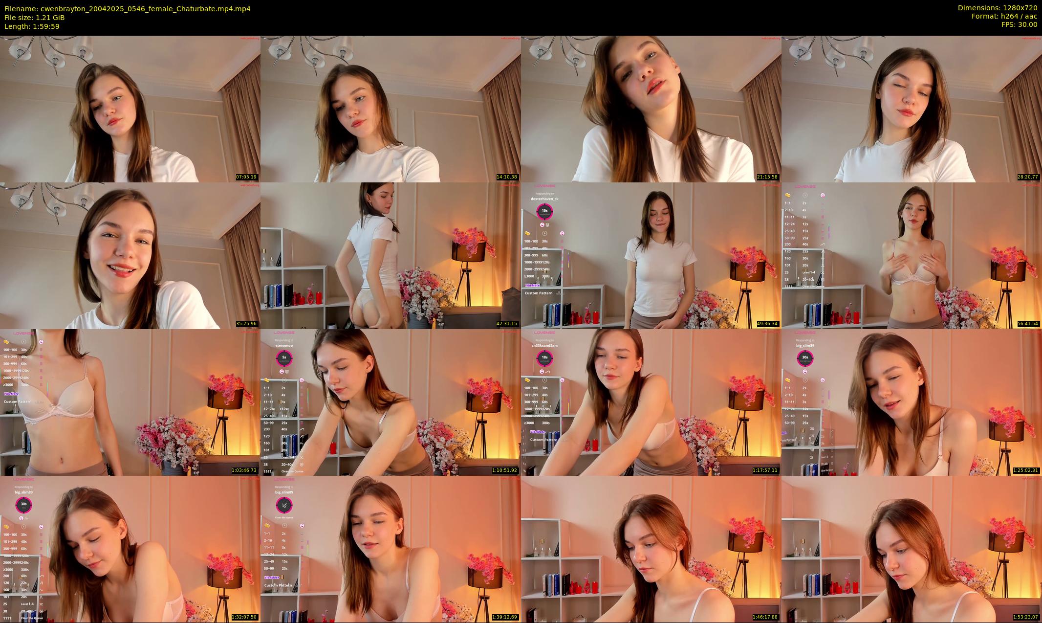 cwenbrayton — 120 minute Chaturbate female cam show recording, 720p, Apr 20, 2025