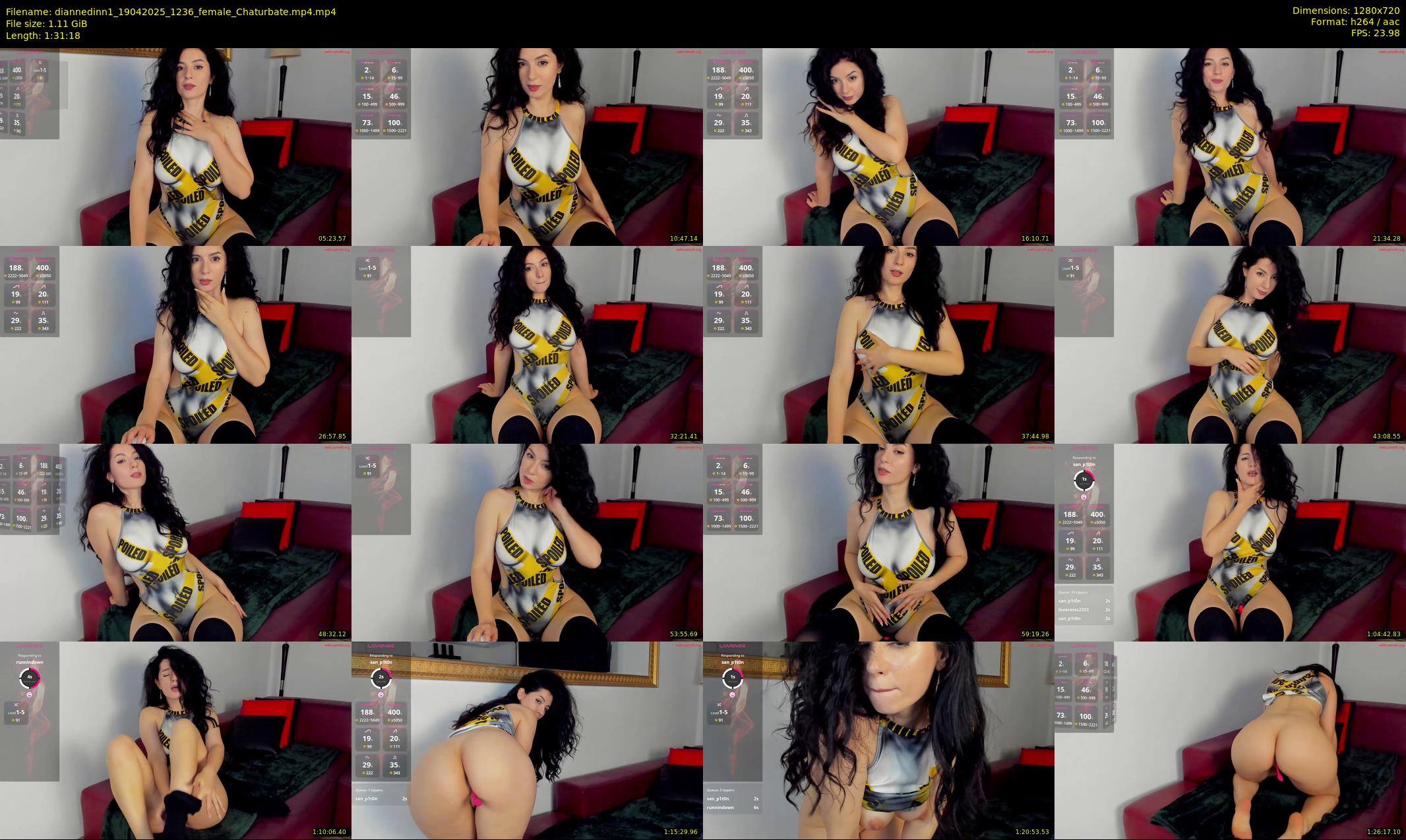 diannedinn1 — 92 minute Chaturbate female cam show recording, 720p, Apr 19, 2025