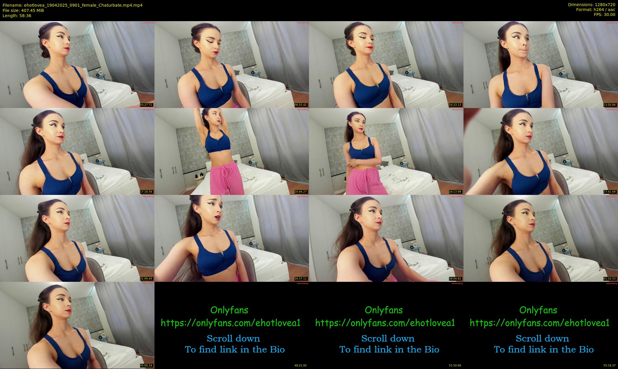 ehotlovea — 59 minute Chaturbate female cam show recording, 720p, Apr 19, 2025