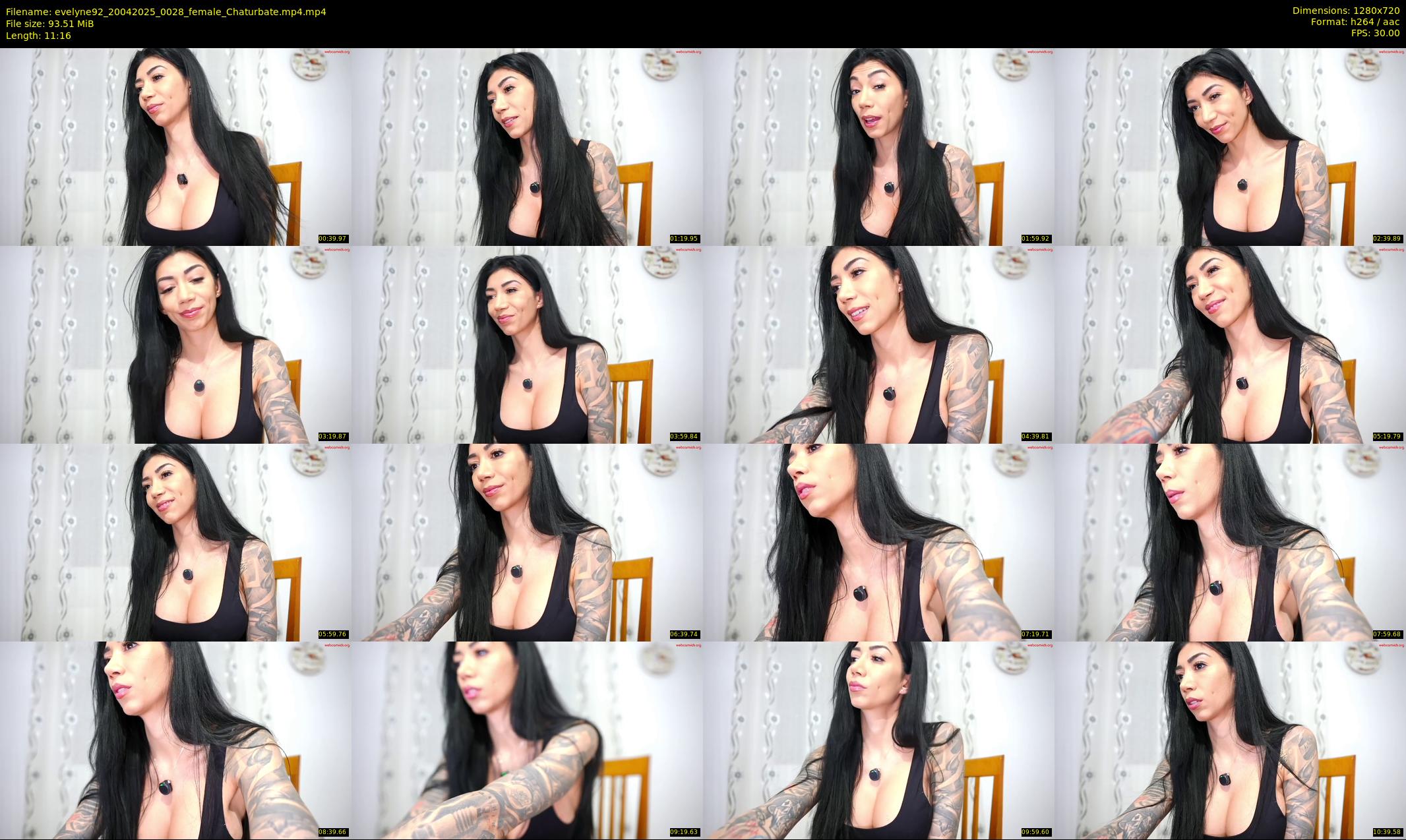 evelyne92 — 12 minute Chaturbate female cam show recording, 720p, Apr 20, 2025