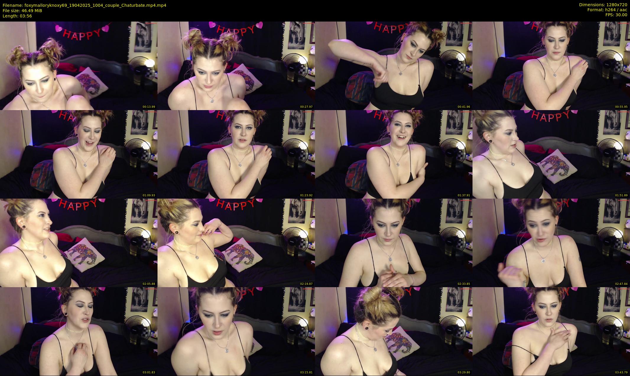 foxymalloryknoxy69 — 4 minute Chaturbate couple cam show recording, 720p, Apr 19, 2025