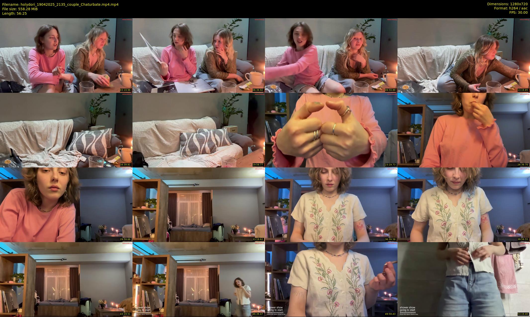 holydori — 57 minute Chaturbate female cam show recording, 720p, Apr 19, 2025