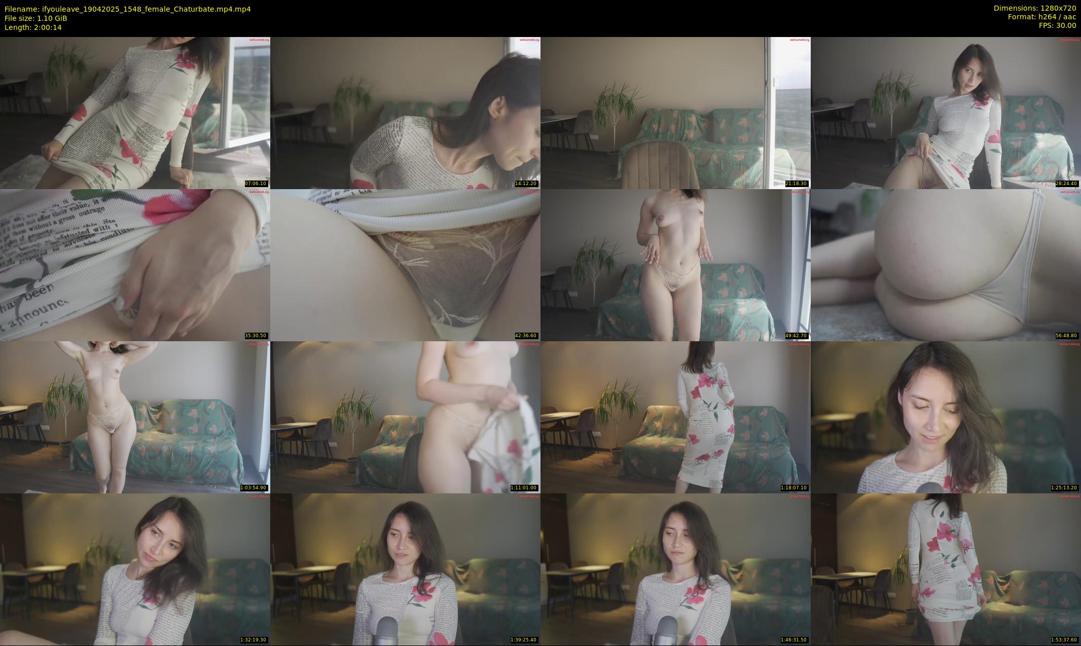 ifyouleave — 121 minute Chaturbate female cam show recording, 720p, Apr 19, 2025