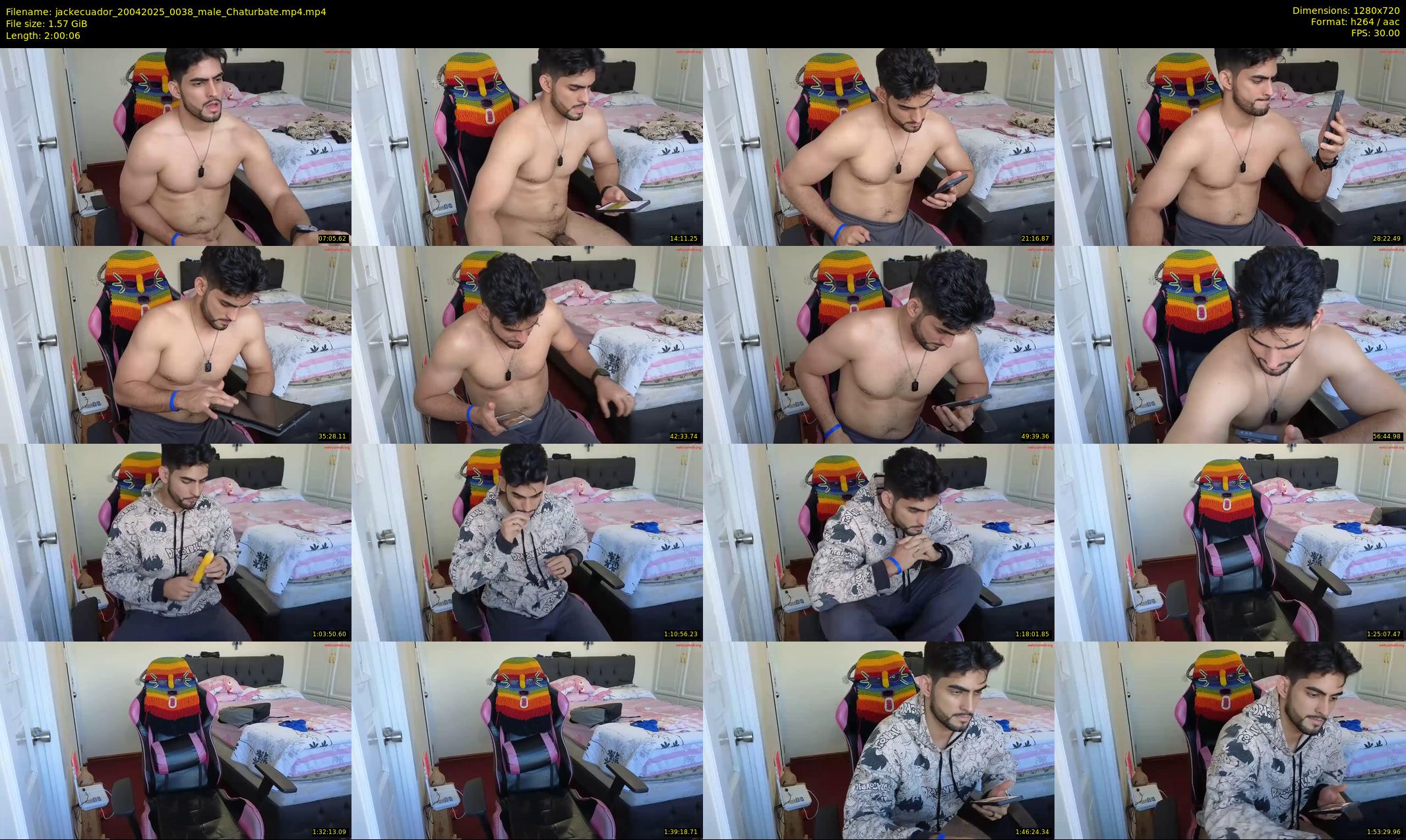 jackecuador — 121 minute Chaturbate male cam show recording, 720p, Apr 20, 2025