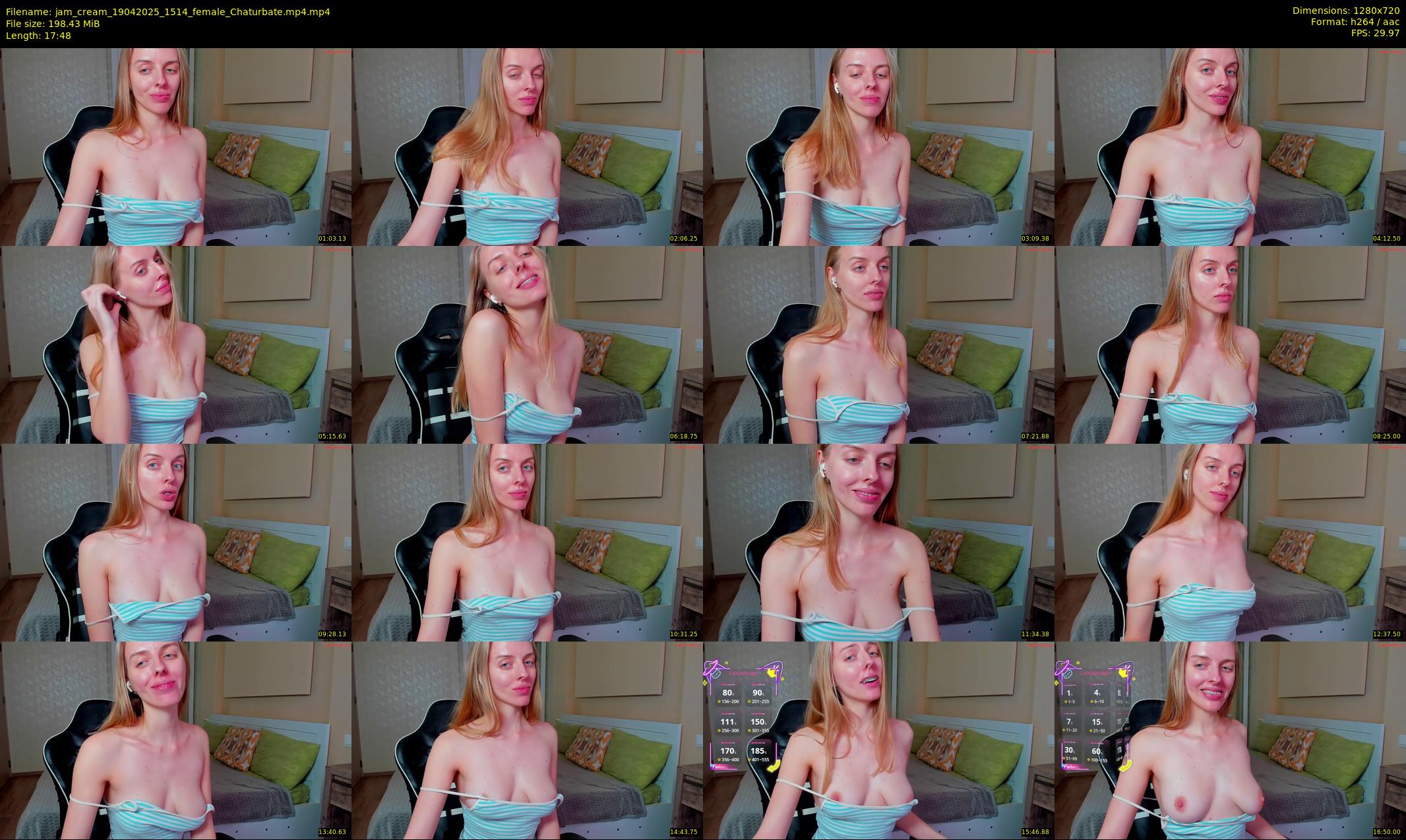 jam_cream — 18 minute Chaturbate female cam show recording, 720p, Apr 19, 2025