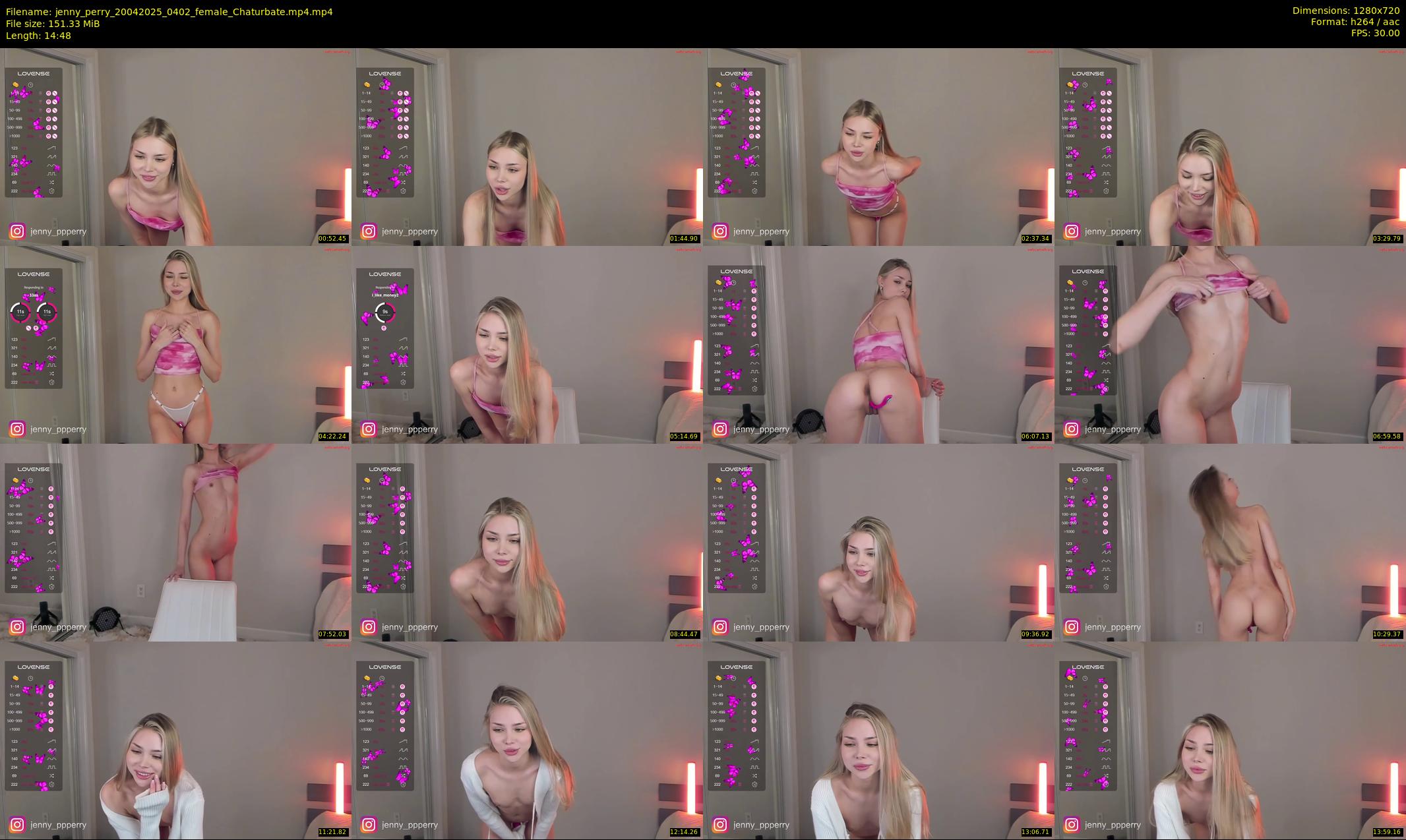 jenny_perry — 15 minute Chaturbate female cam show recording, 720p, Apr 20, 2025