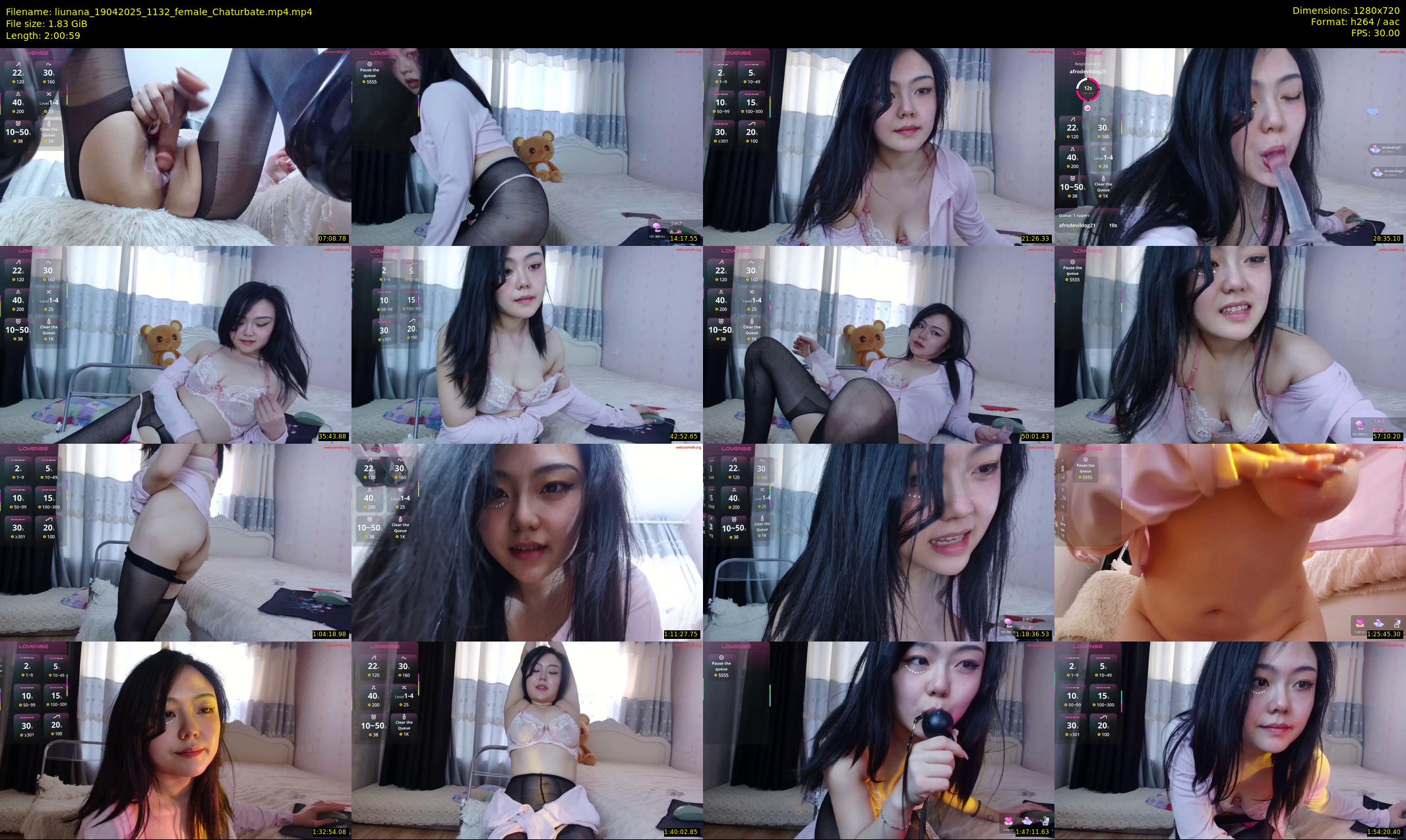 liunana — 121 minute Chaturbate female cam show recording, 720p, Apr 19, 2025