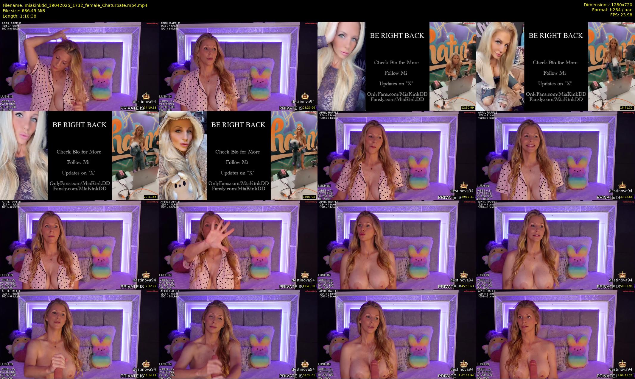 miakinkdd — 71 minute Chaturbate female cam show recording, 720p, Apr 19, 2025