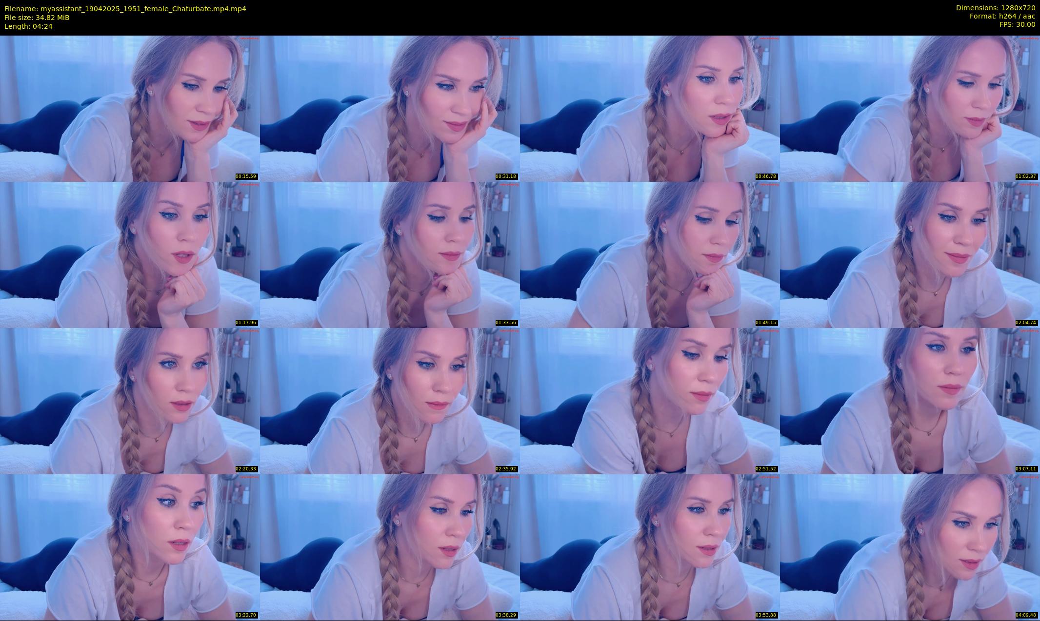 myassistant — 5 minute Chaturbate female cam show recording, 720p, Apr 19, 2025