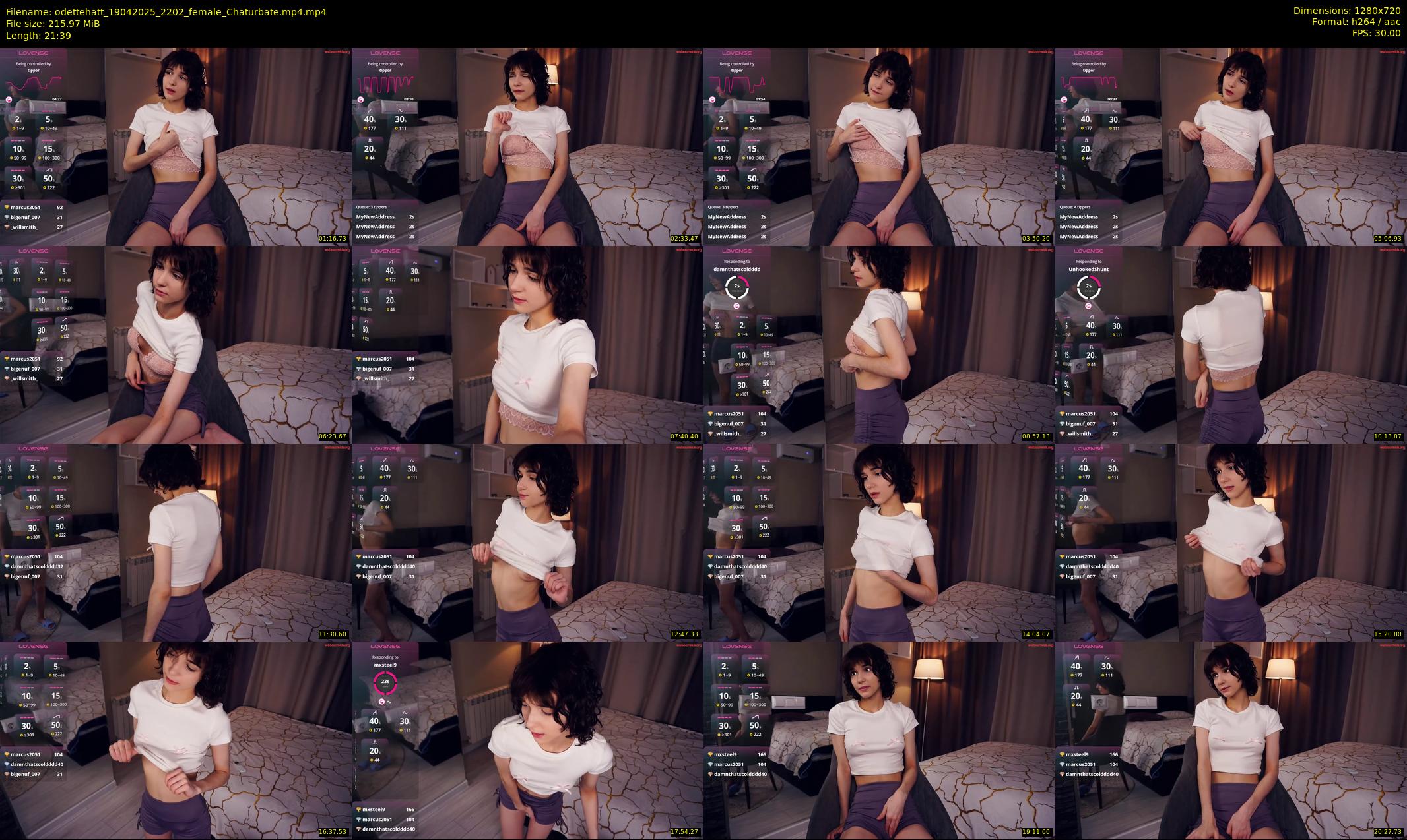 odettehatt — 22 minute Chaturbate female cam show recording, 720p, Apr 19, 2025