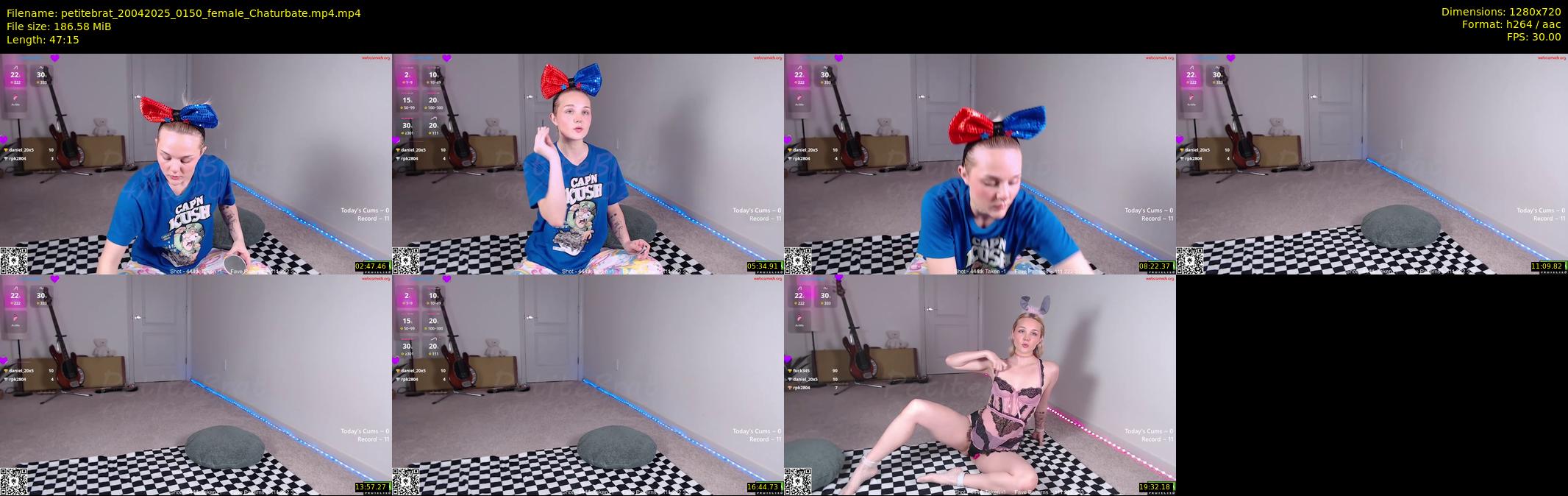 petitebrat — 48 minute Chaturbate female cam show recording, 720p, Apr 20, 2025