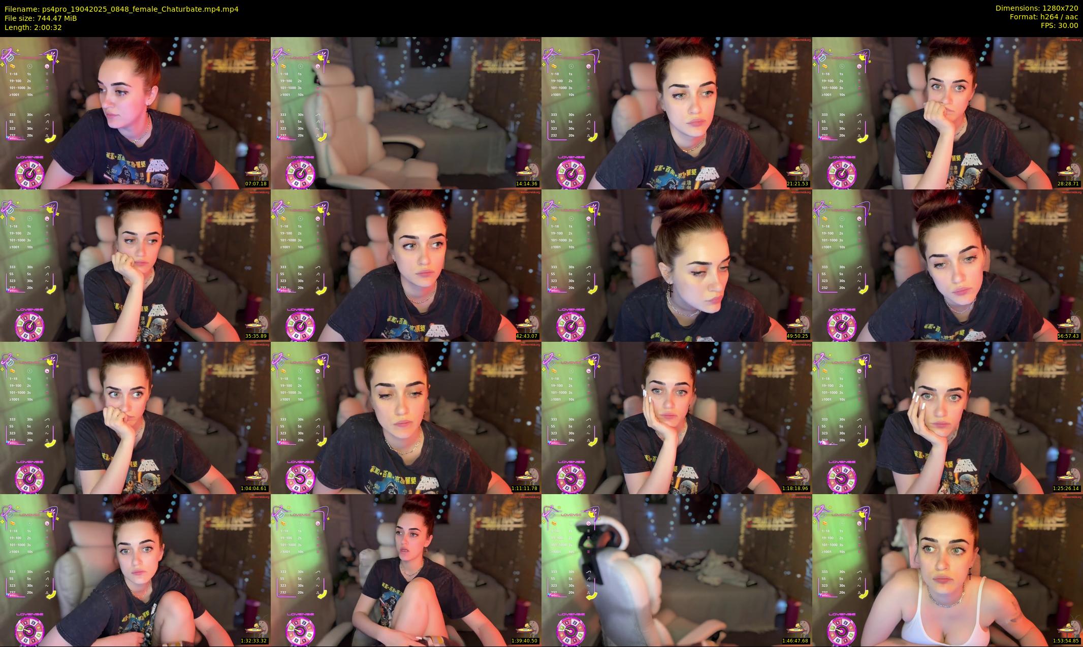 ps4pro — 121 minute Chaturbate female cam show recording, 720p, Apr 19, 2025