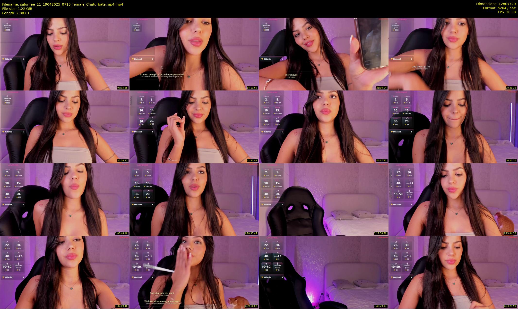 salomee_11 — 121 minute Chaturbate female cam show recording, 720p, Apr 19, 2025