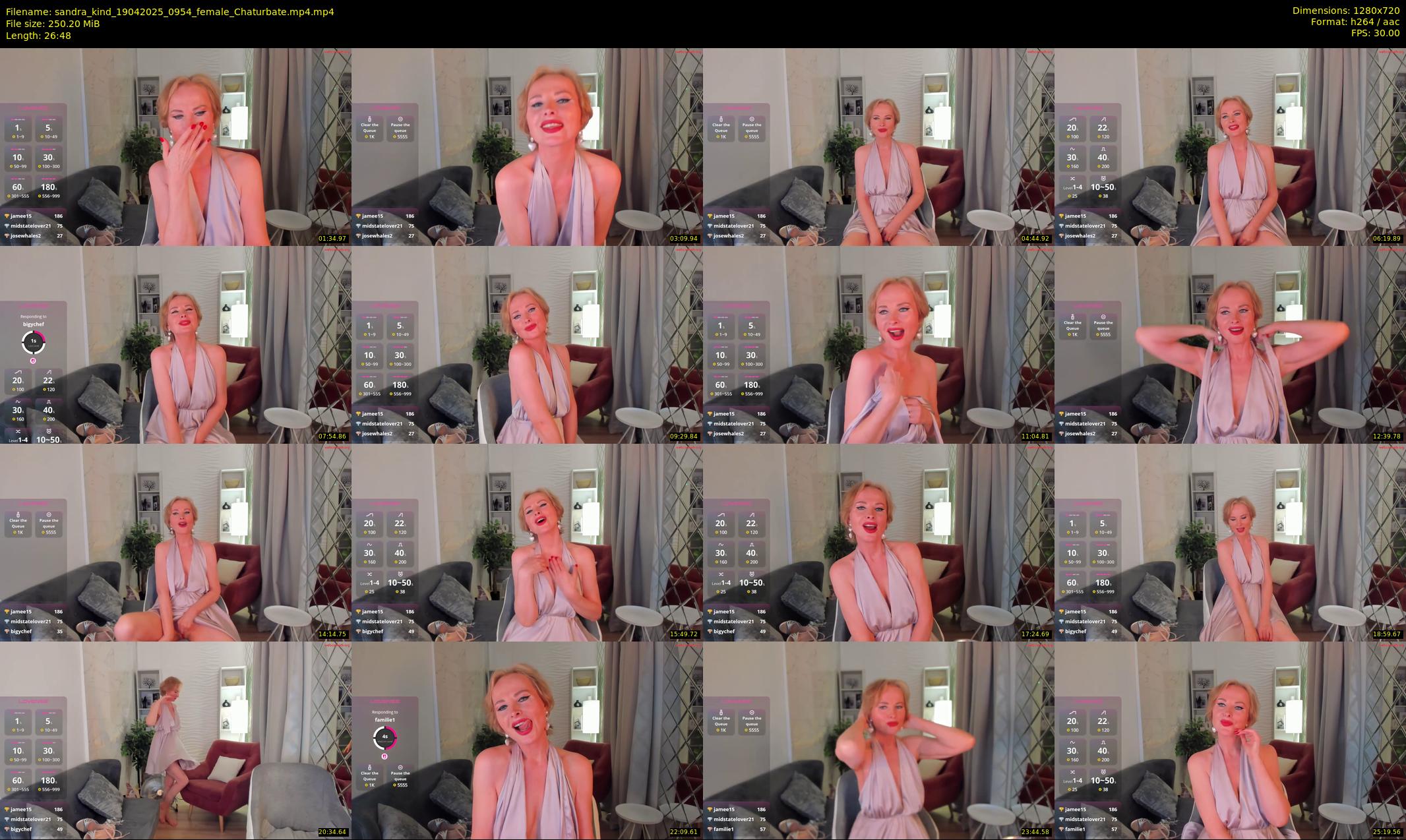 sandra_kind — 27 minute Chaturbate female cam show recording, 720p, Apr 19, 2025