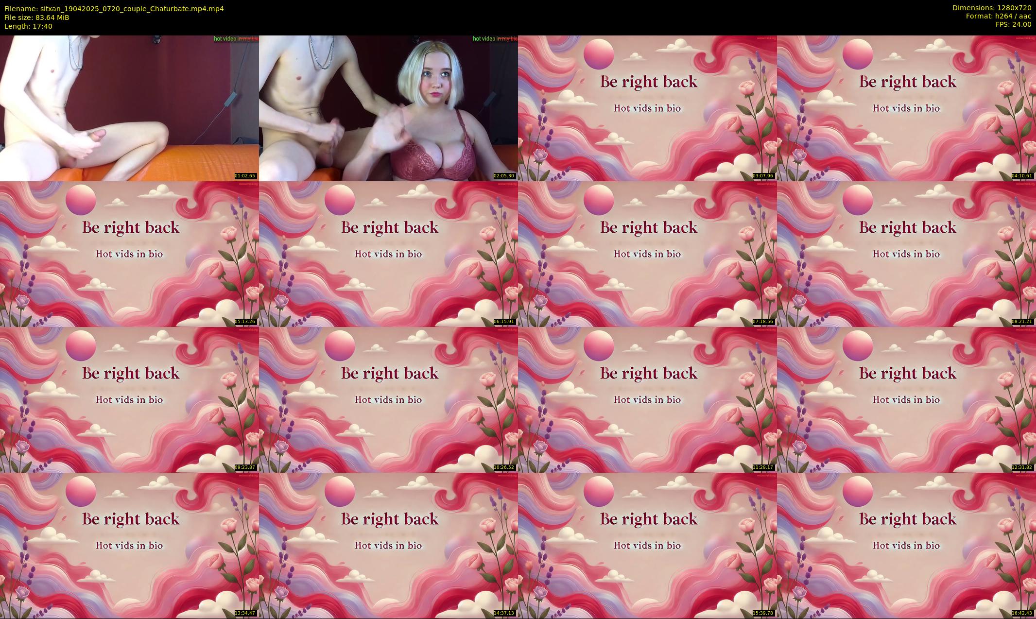 sitxan — 18 minute Chaturbate female cam show recording, 720p, Apr 19, 2025