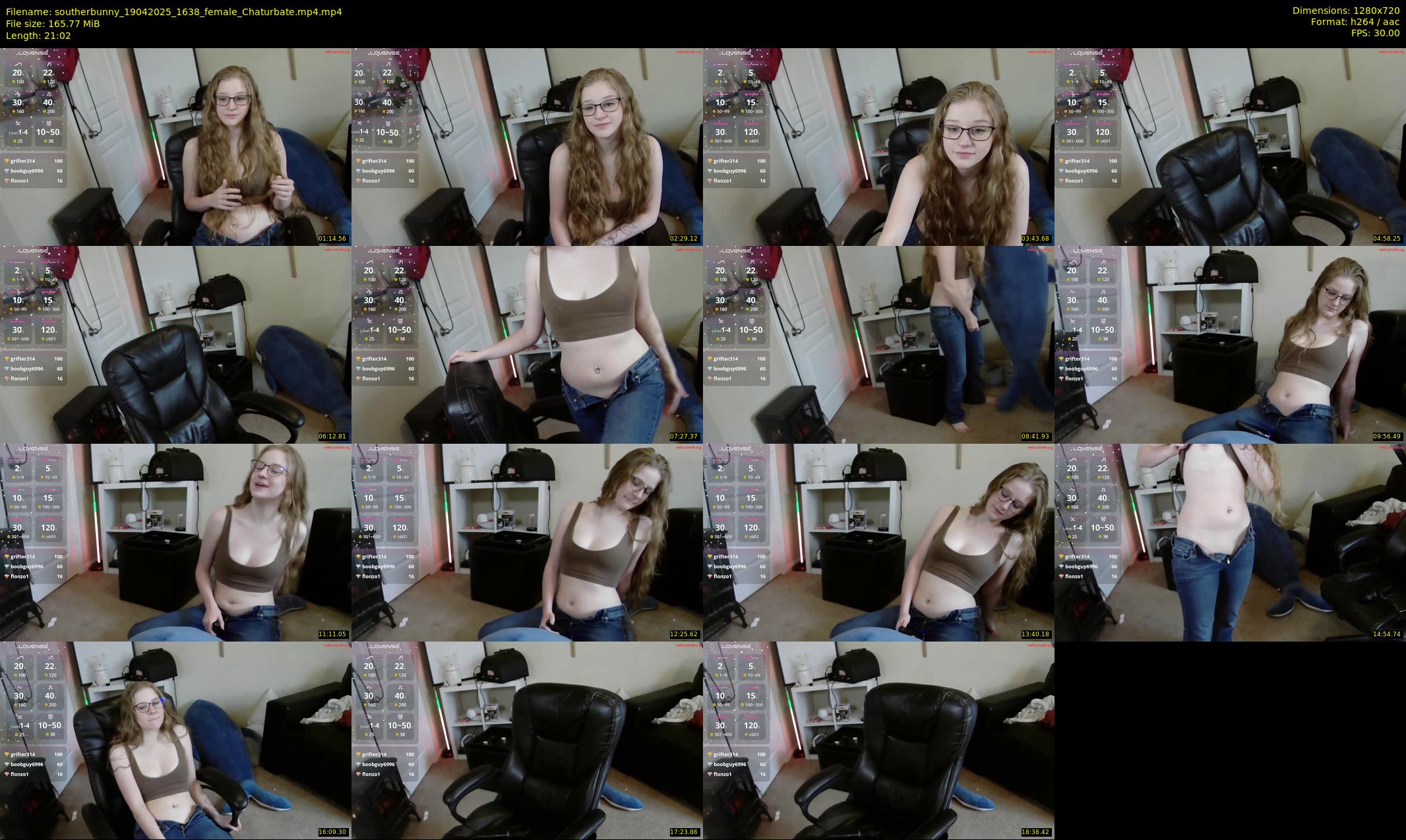 southerbunny — 22 minute Chaturbate female cam show recording, 720p, Apr 19, 2025