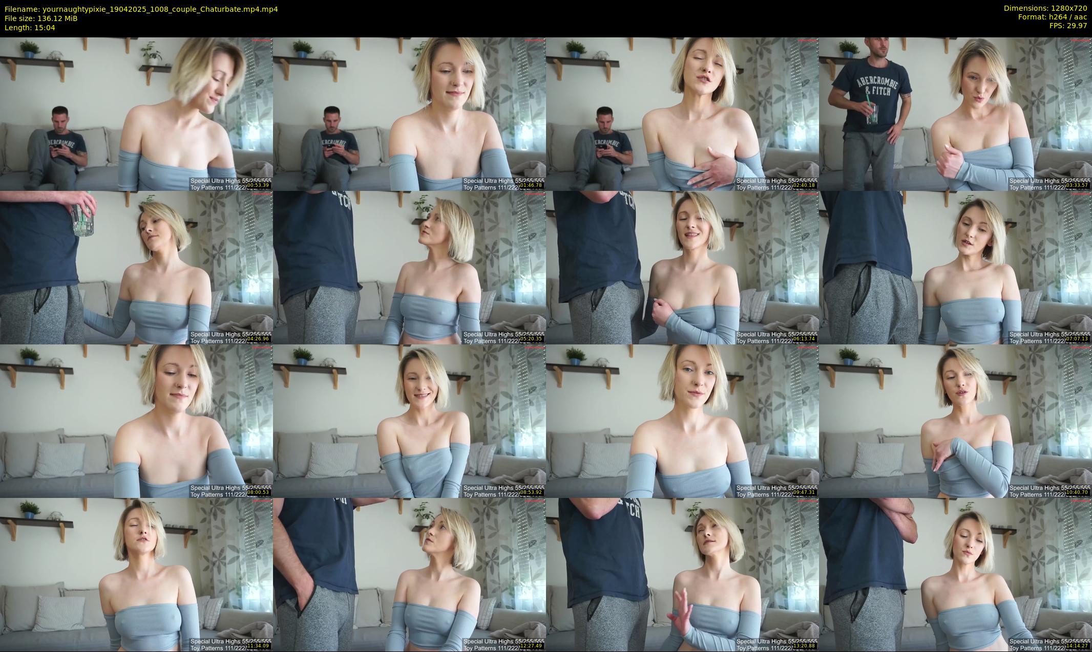 yournaughtypixie — 16 minute Chaturbate couple cam show recording, 720p, Apr 19, 2025
