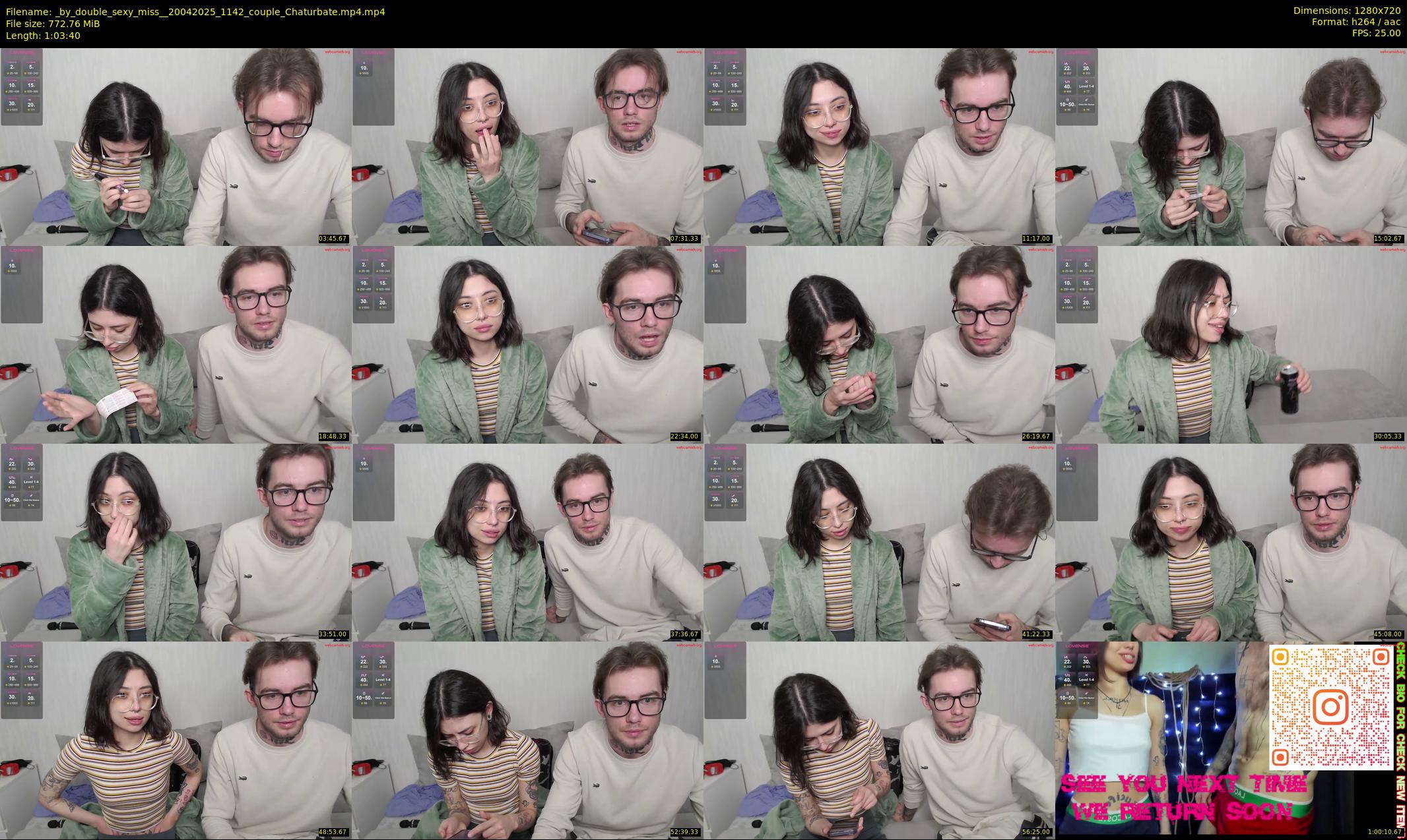 _by_double_sexy_miss_ — 64 minute Chaturbate couple cam show recording, 720p, Apr 20, 2025