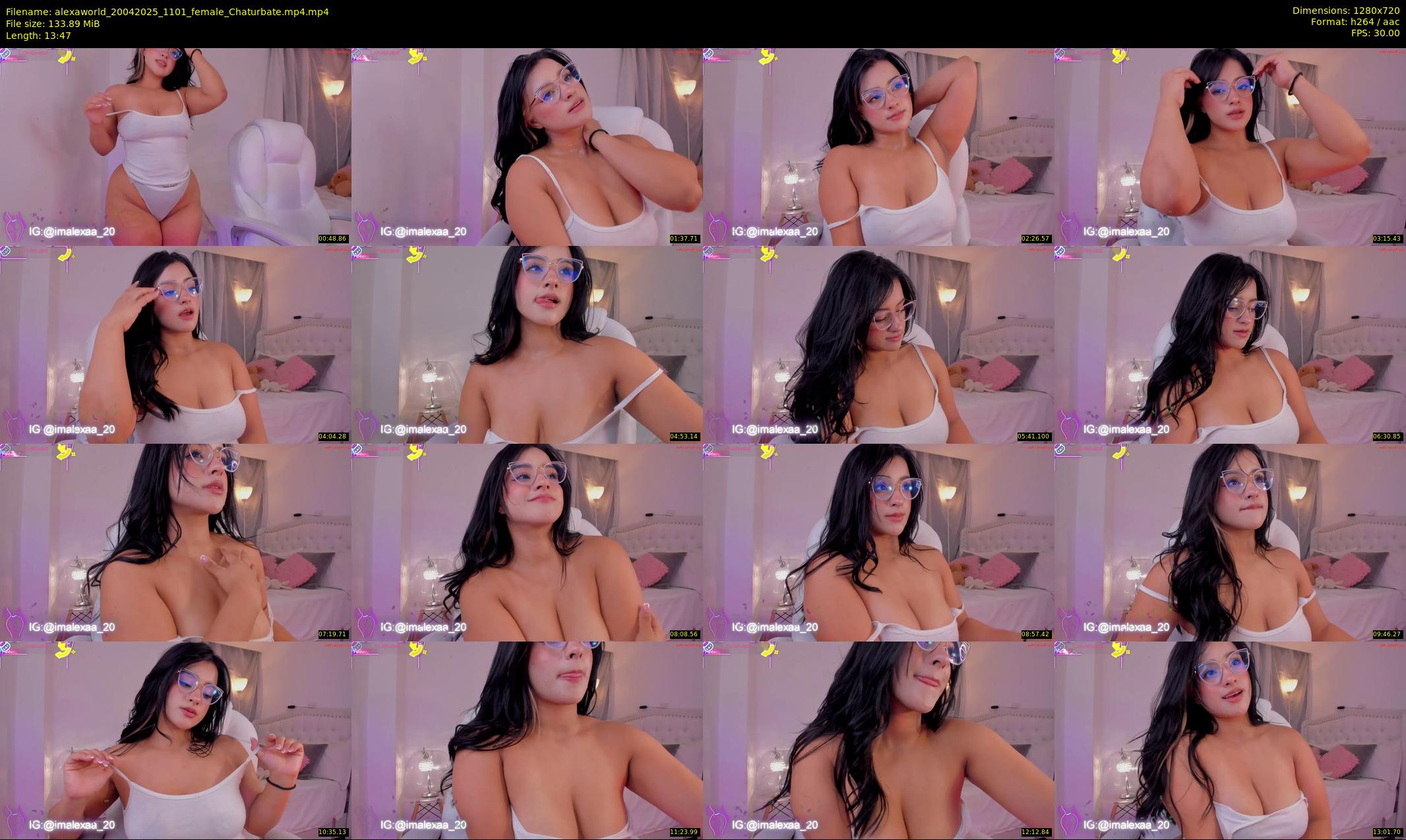 alexaworld — 14 minute Chaturbate female cam show recording, 720p, Apr 20, 2025