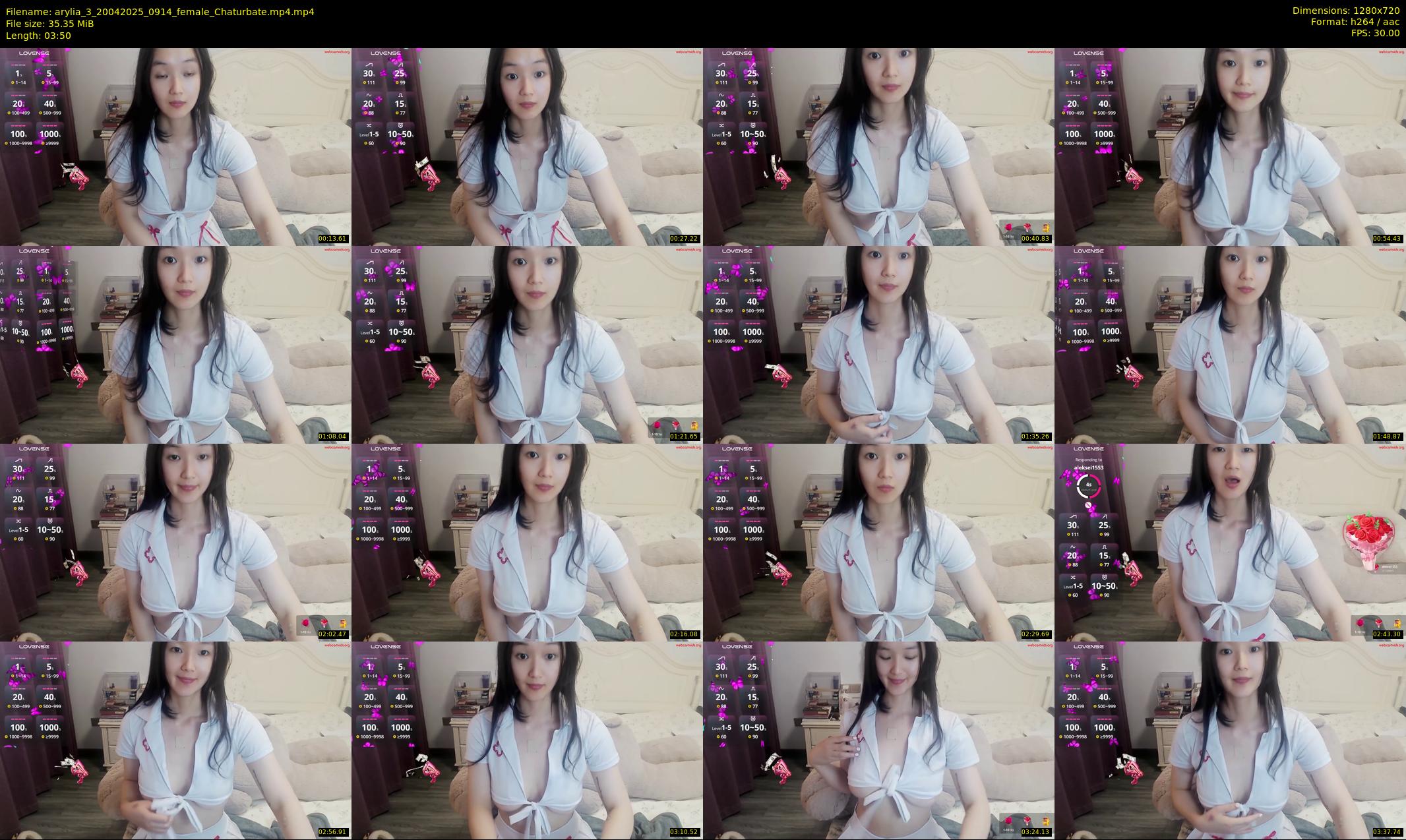 arylia_3 — 4 minute Chaturbate female cam show recording, 720p, Apr 20, 2025
